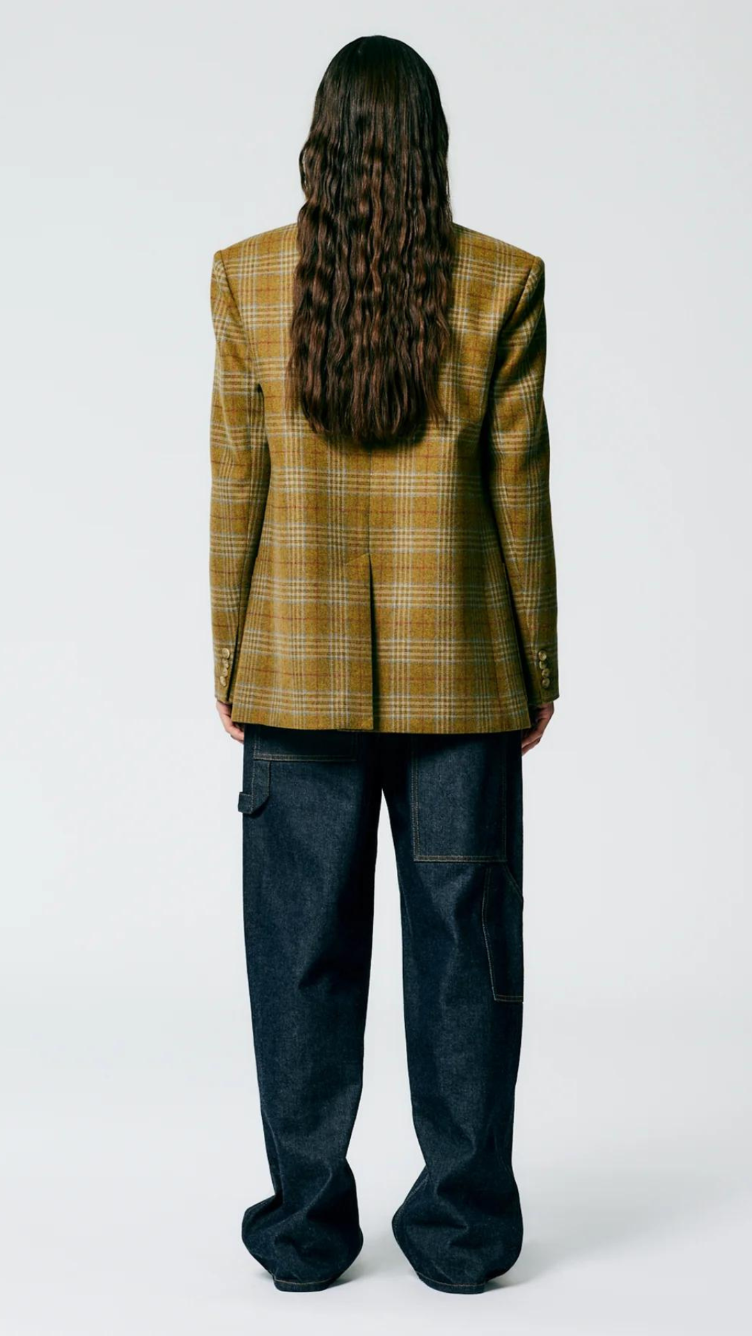 Tibi Hopper Plaid Dennis Blazer