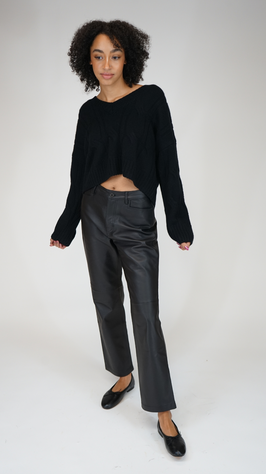 Sablyn Koa Cable Knit V-neck Sweater