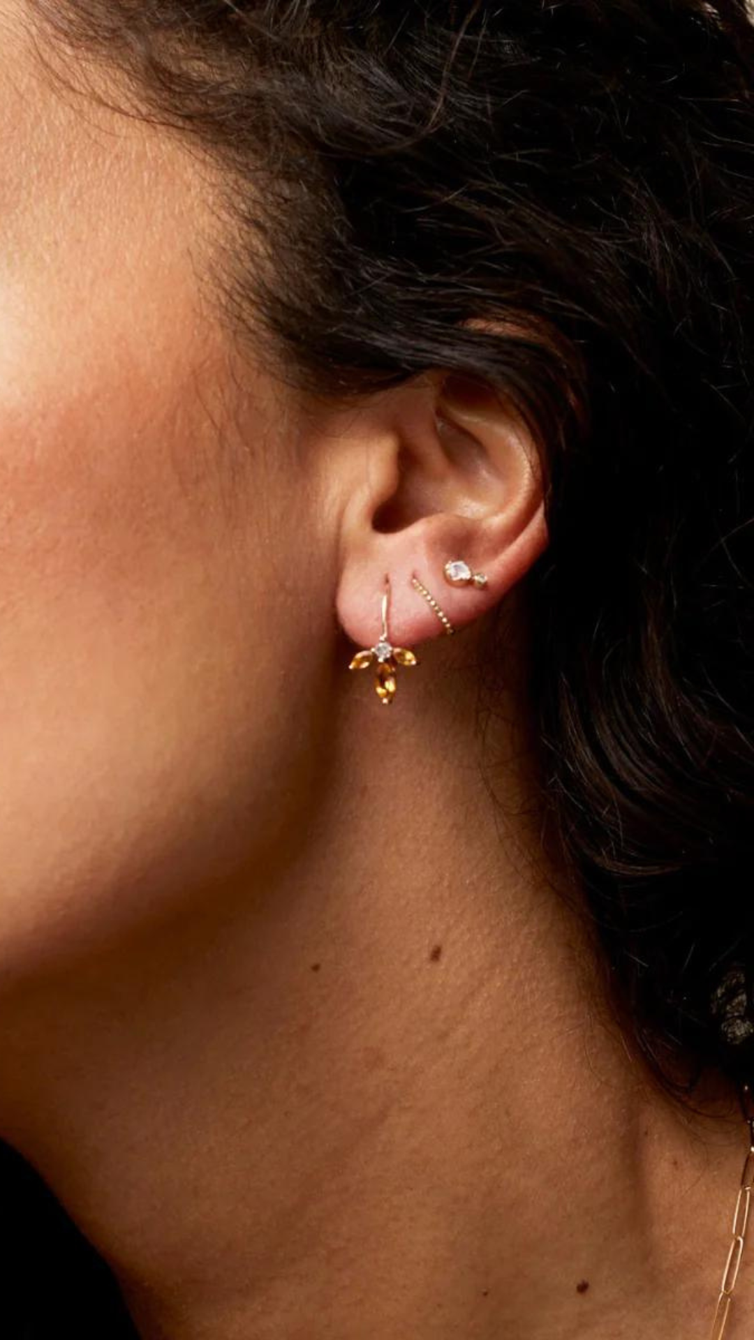 Moonstone Diamond Earring June