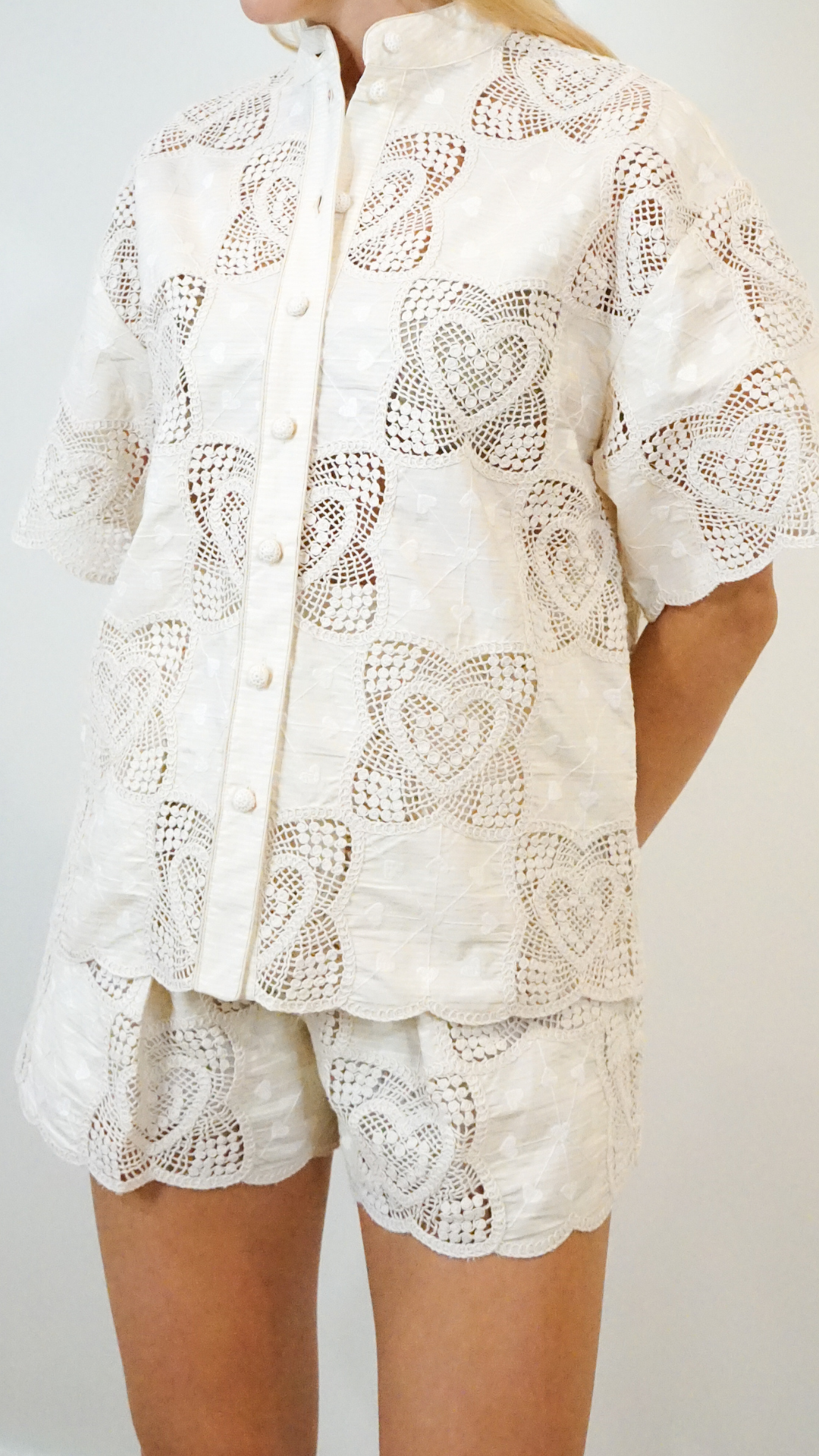 Zimmermann Wanderlust Tuck Short in Cream Ivory