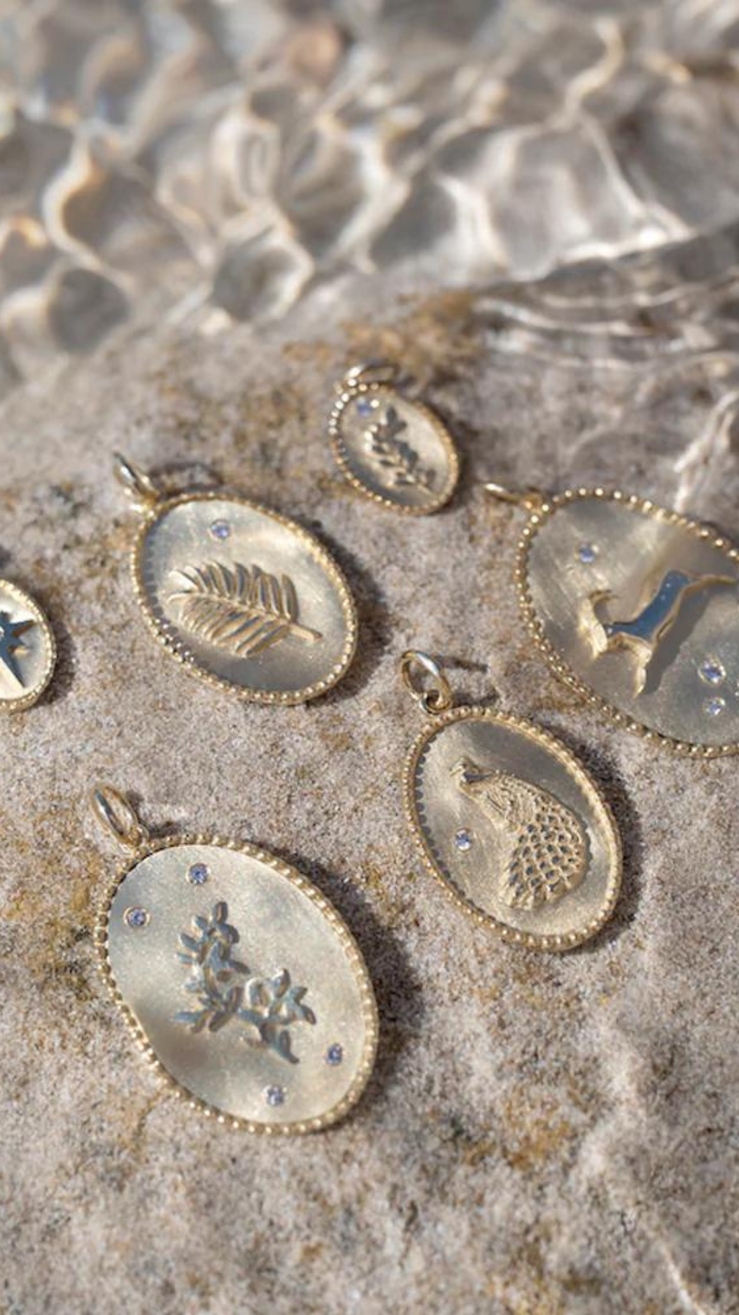 Zahava Palm Leaf Token Necklace