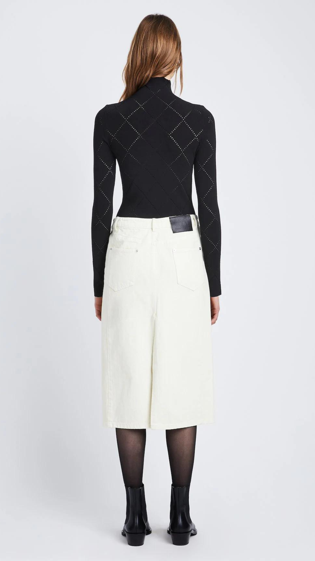 PSWL Pointelle Diamonds Turtleneck