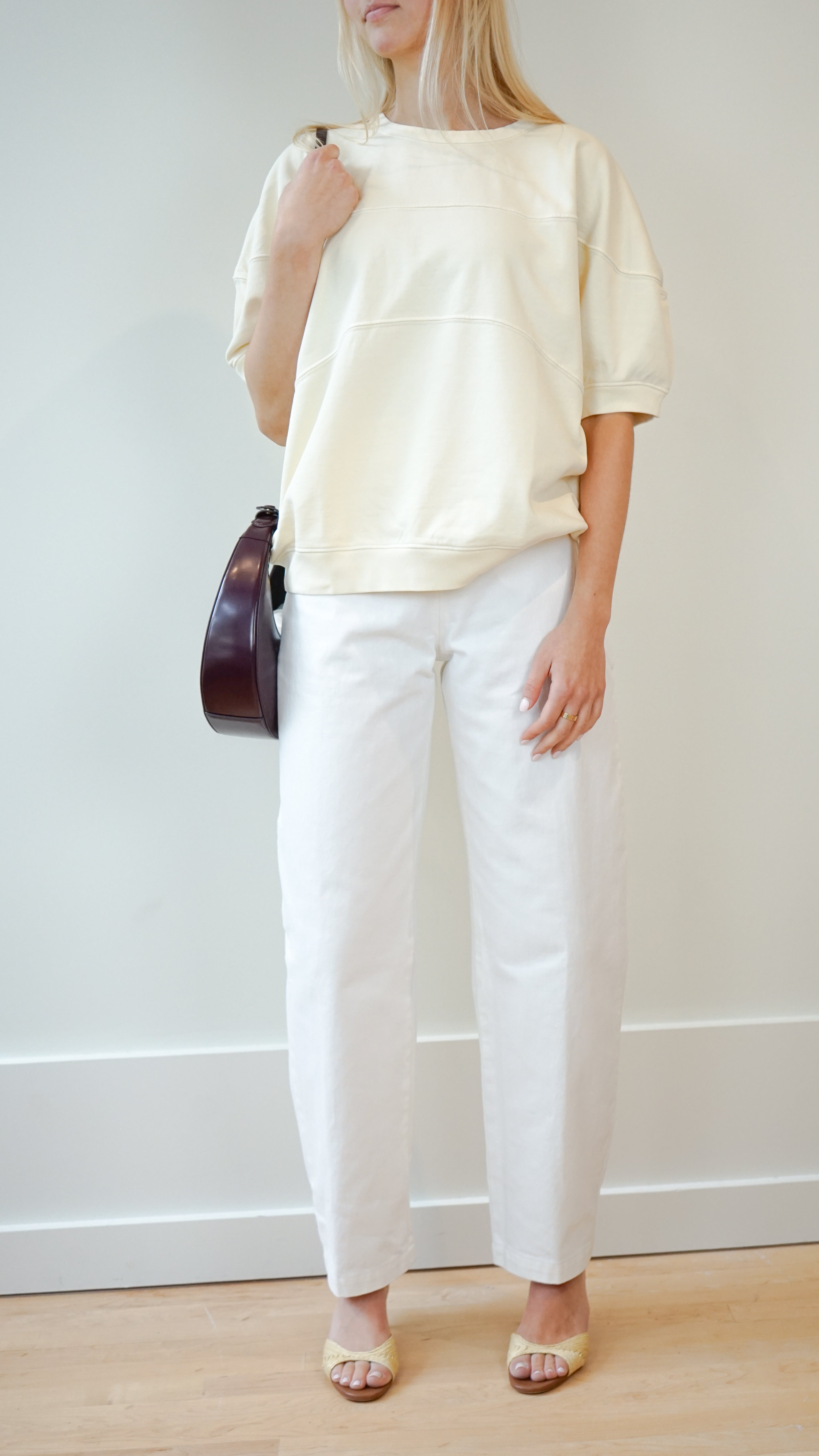 Rachel Comey Football Sweatshirt in Meringue