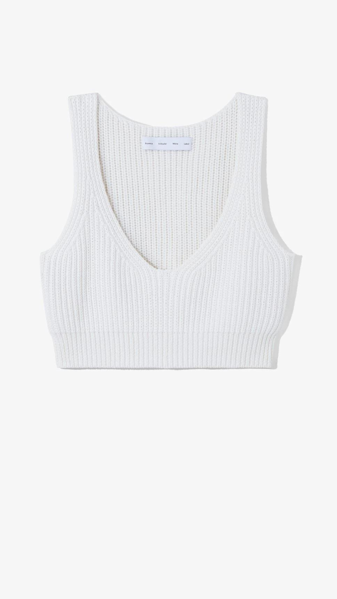PSWL Ribbed Cotton Cropped Top