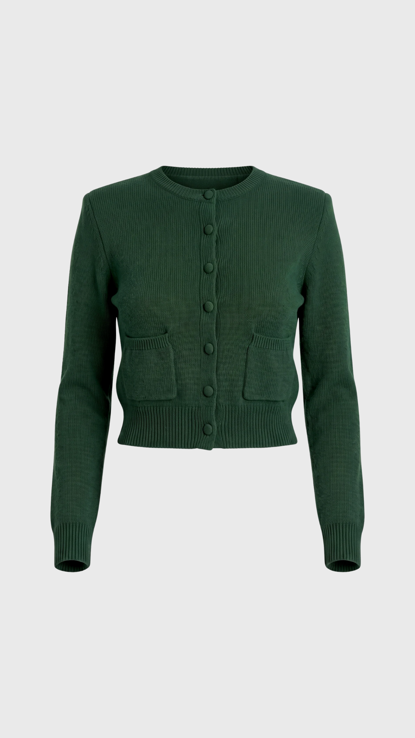 Sablyn Emilia Shoulder Pad Cardigan in Hunter Green