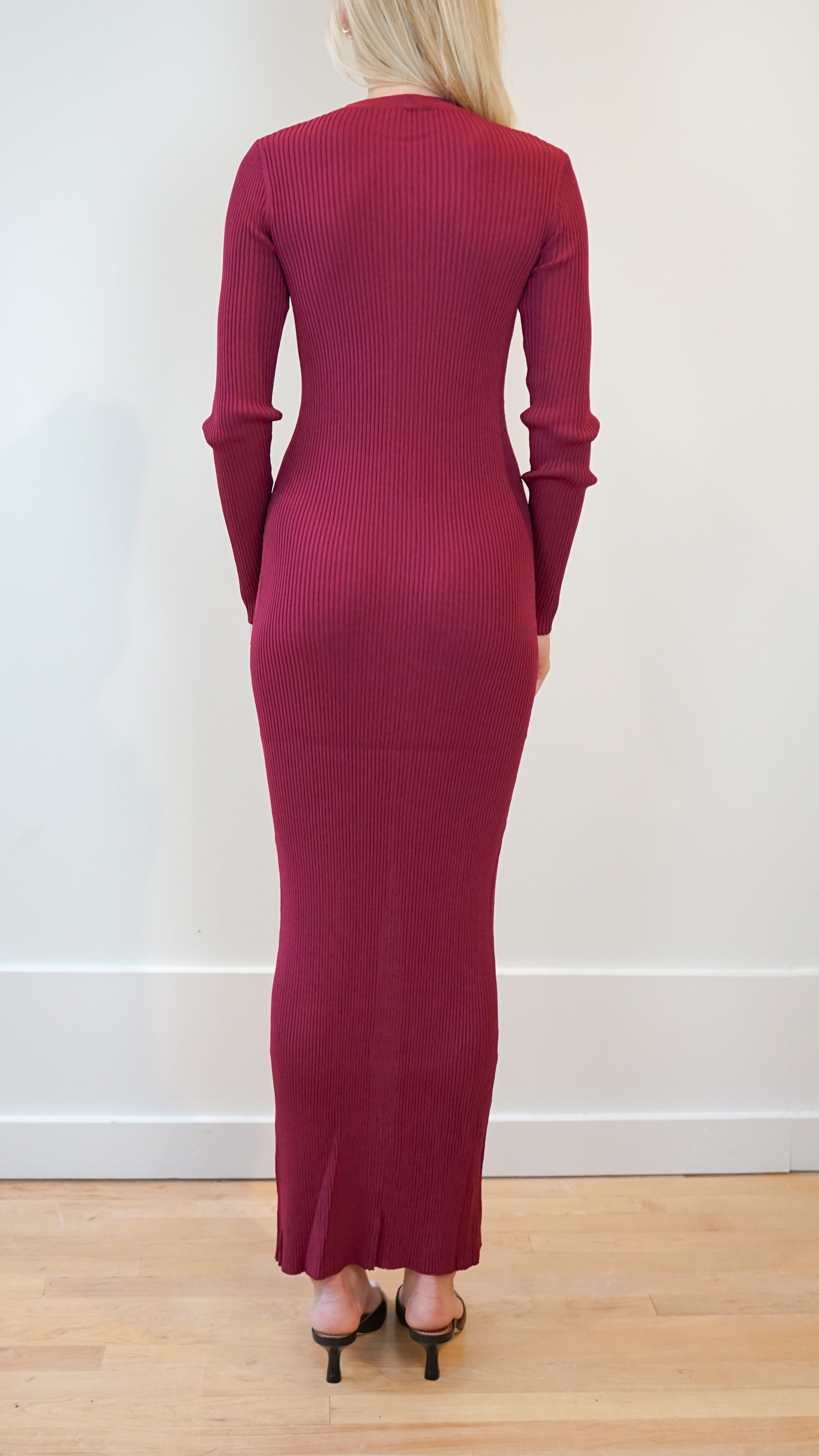 Staud Shoko Maxi Sweater in Crimson