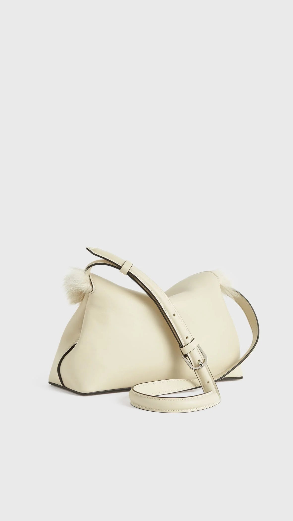 Toteme Shearling T-lock Clutch