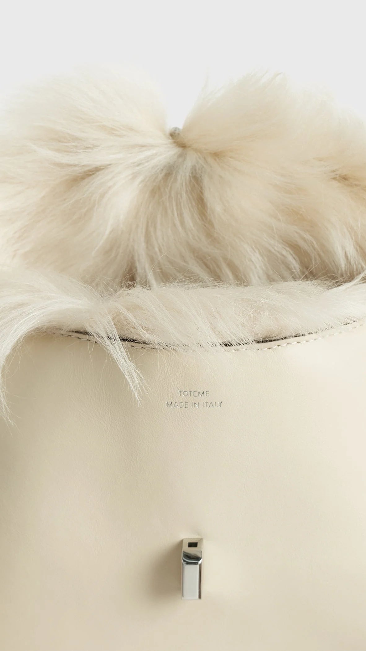 Toteme Shearling T-lock Clutch