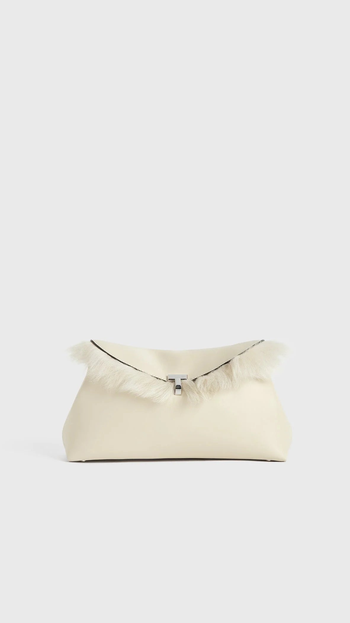 Toteme Shearling T-lock Clutch