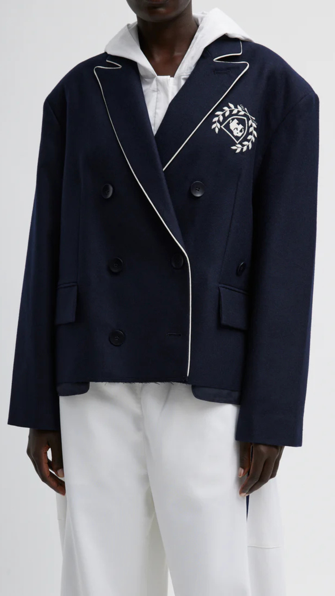 Tibi Superfine Wool Flannel Rene Blazer
