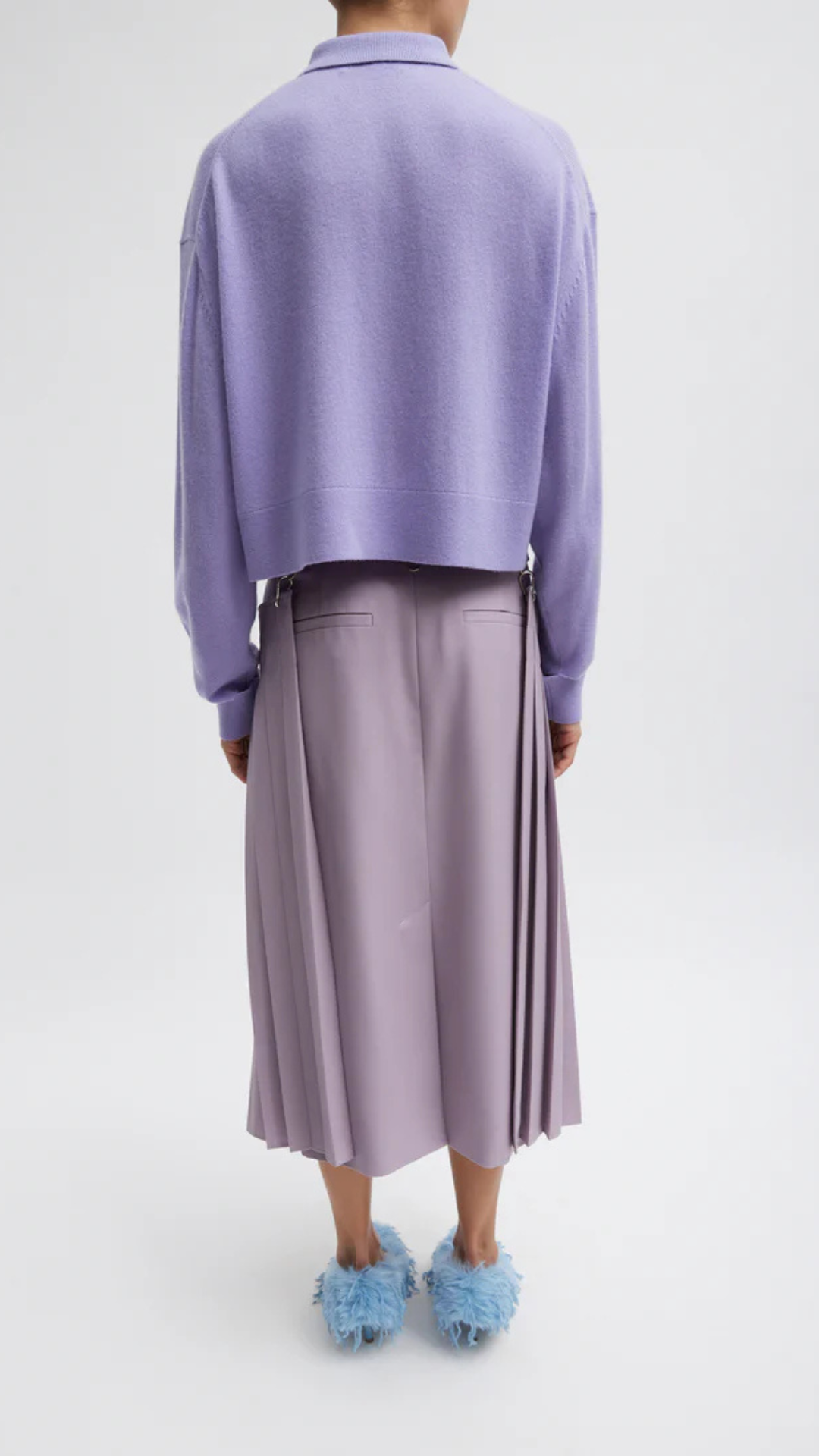 Tibi Cashmere Cropped Polo