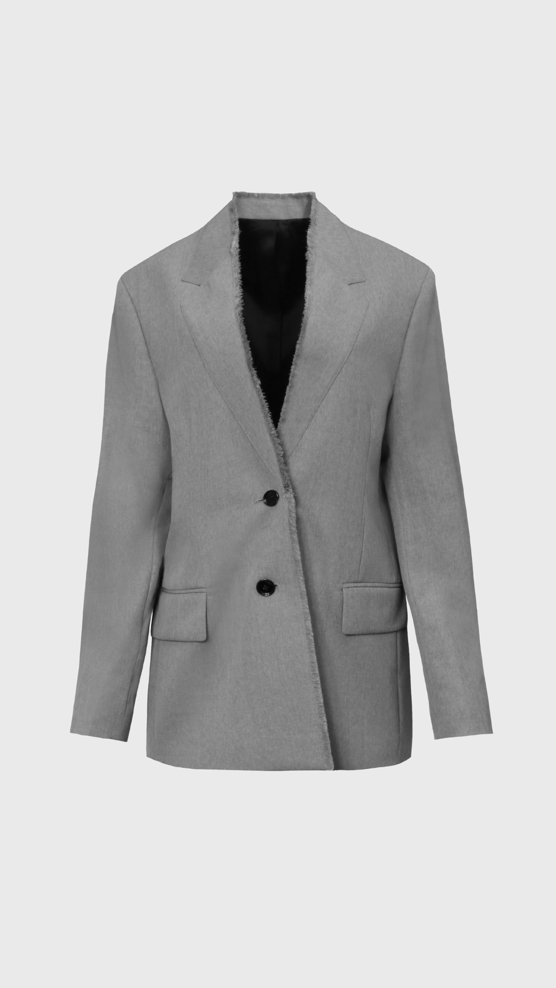 Toteme Raw Lapel Jacket in Pale Grey