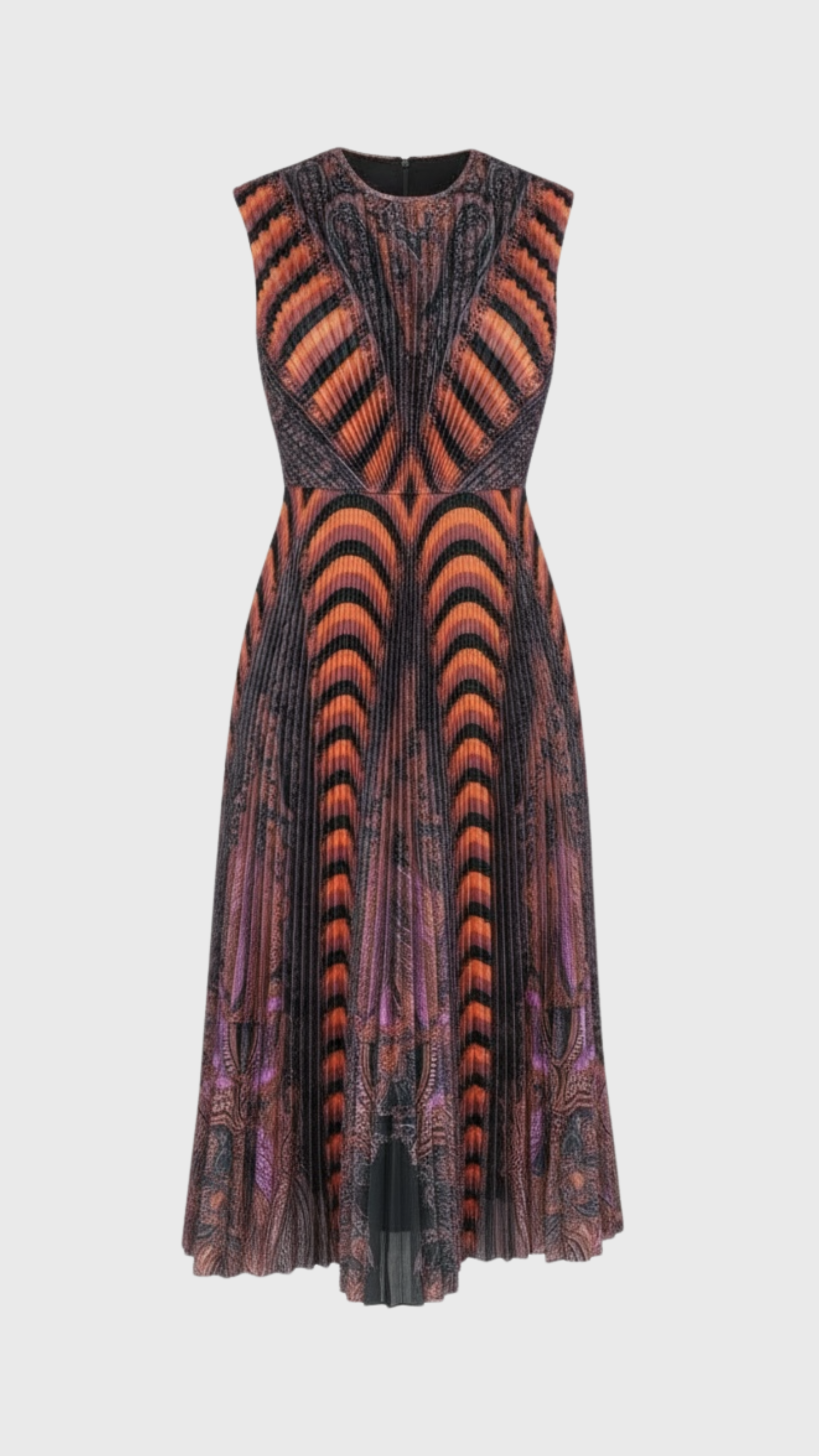 Ulla Johnson Violeta Pleated Sleeveless Midi Dress in Amethyst