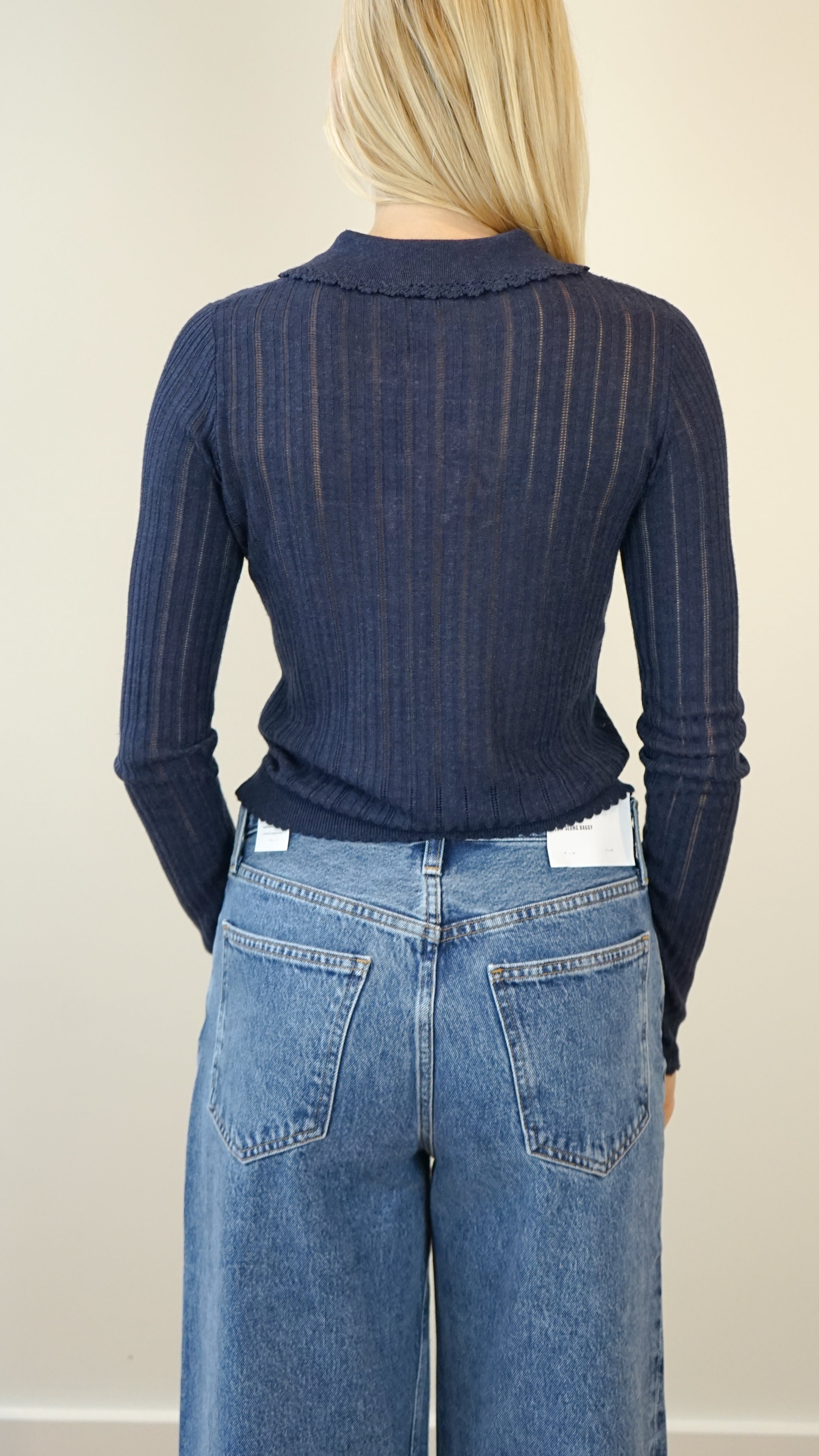 Ulla Johnson Lottie Knit Cardigan in Midnight