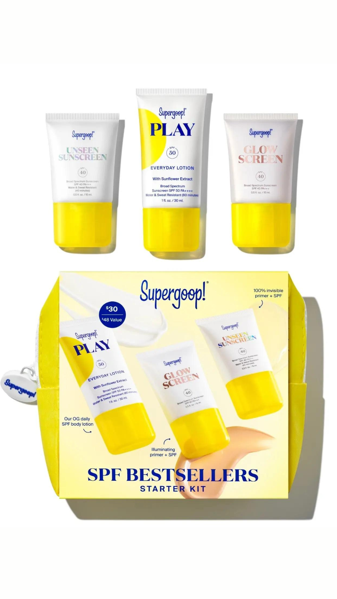 Supergoop 2023 Bestsellers Starter Kit
