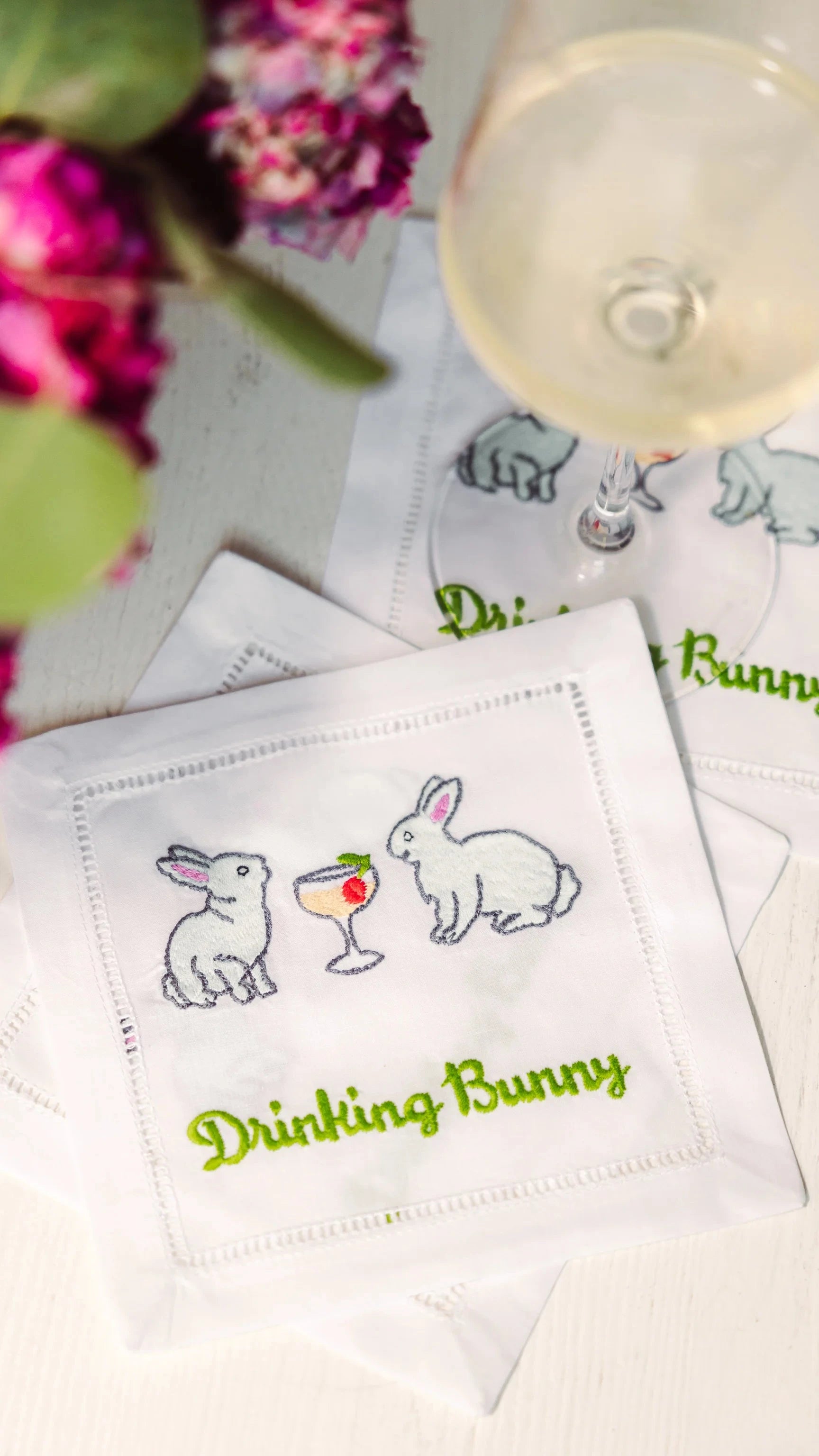 Drinking Bunny Cocktail Napkin