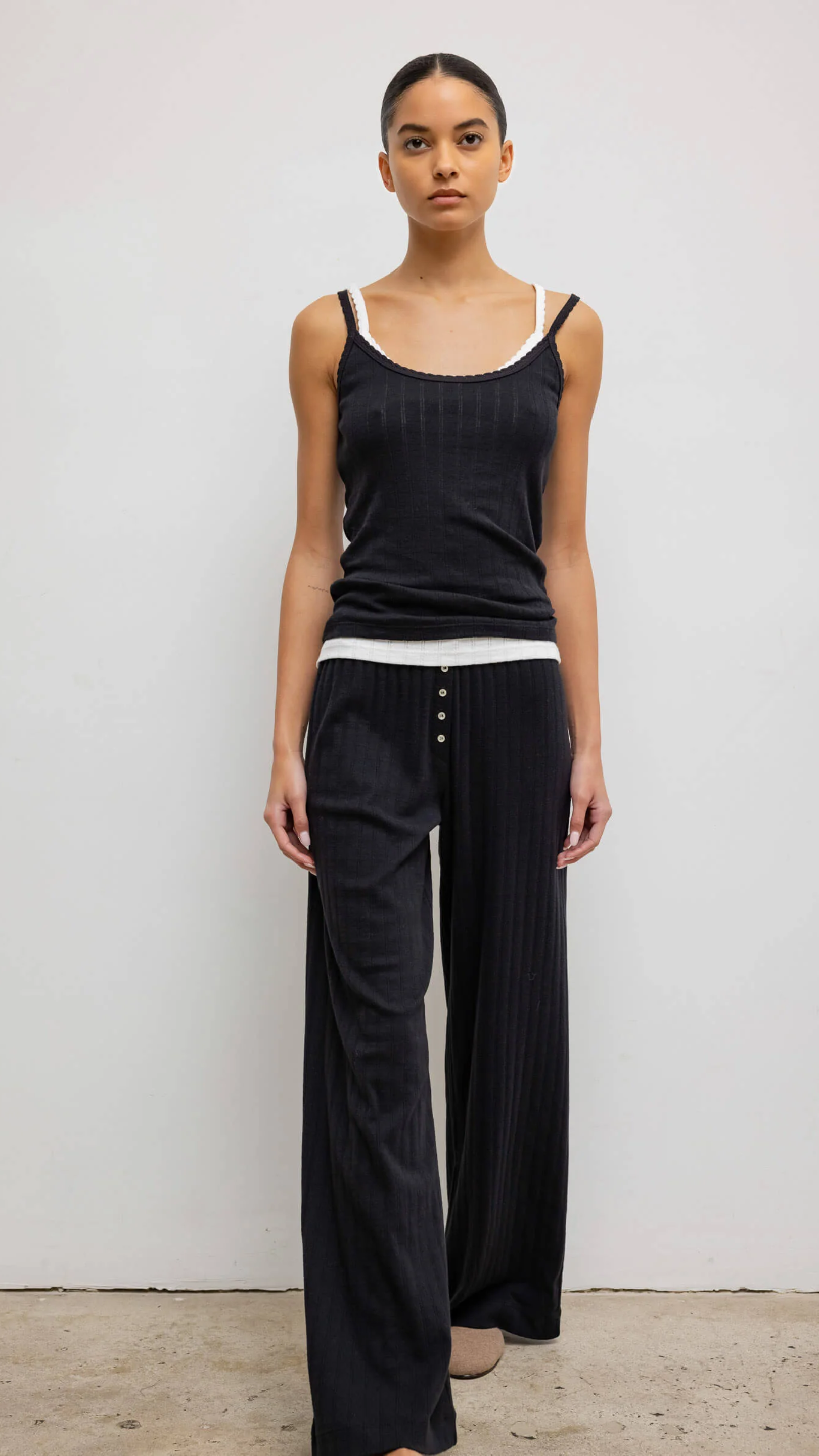 LESET Pointelle Classic Tank Top