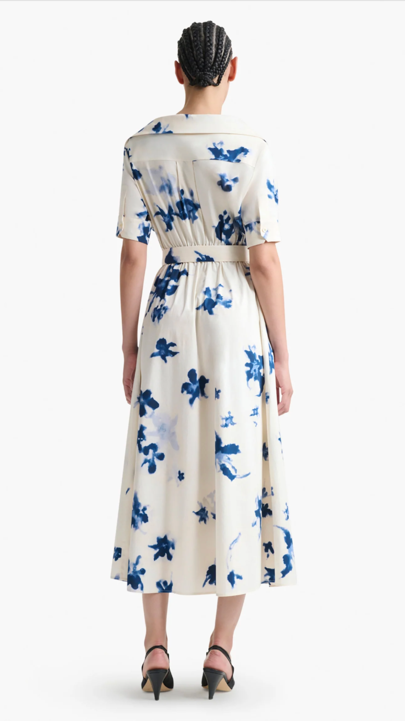 Altuzarra Lydia Dress in Berry Blue Flowers