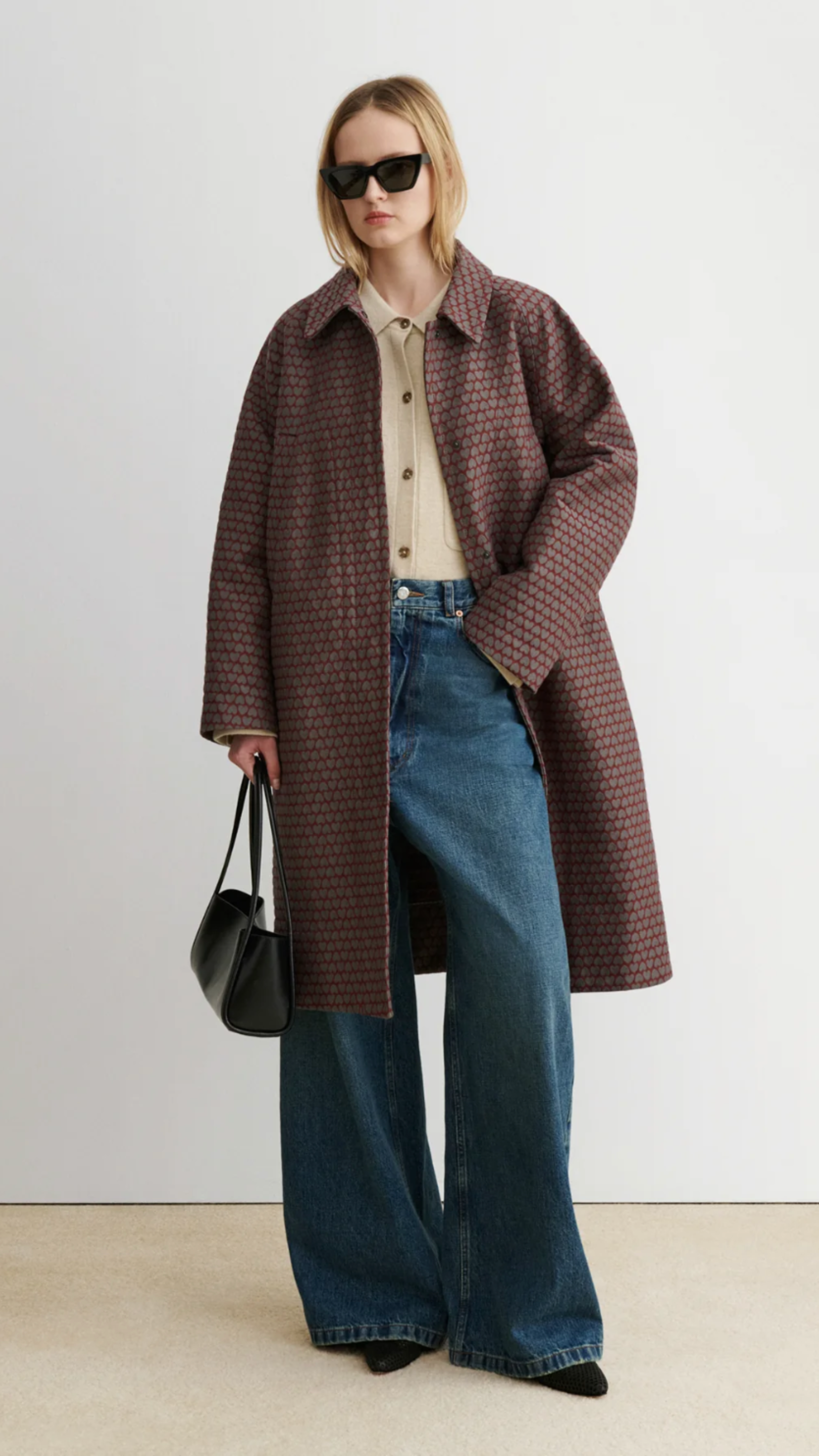 Rachel Comey Lover Coat in Wine Grey