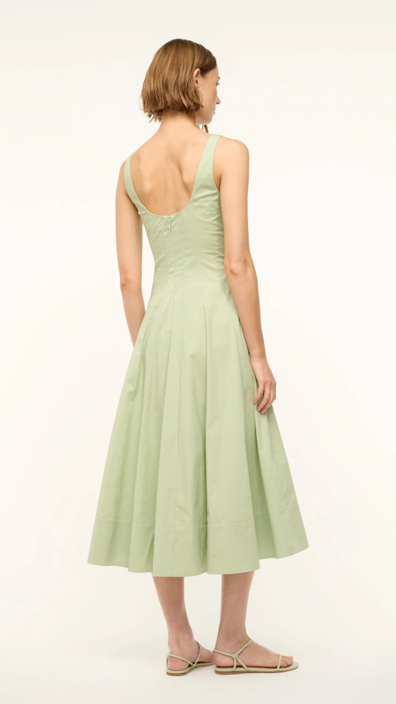 Staud Wells Dress in Pale Jade