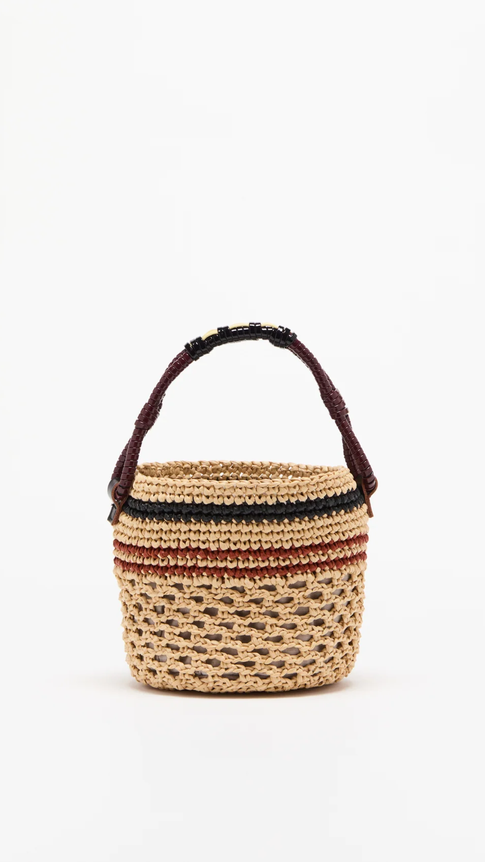 Plan C Straw Bucket Bag in Raffia