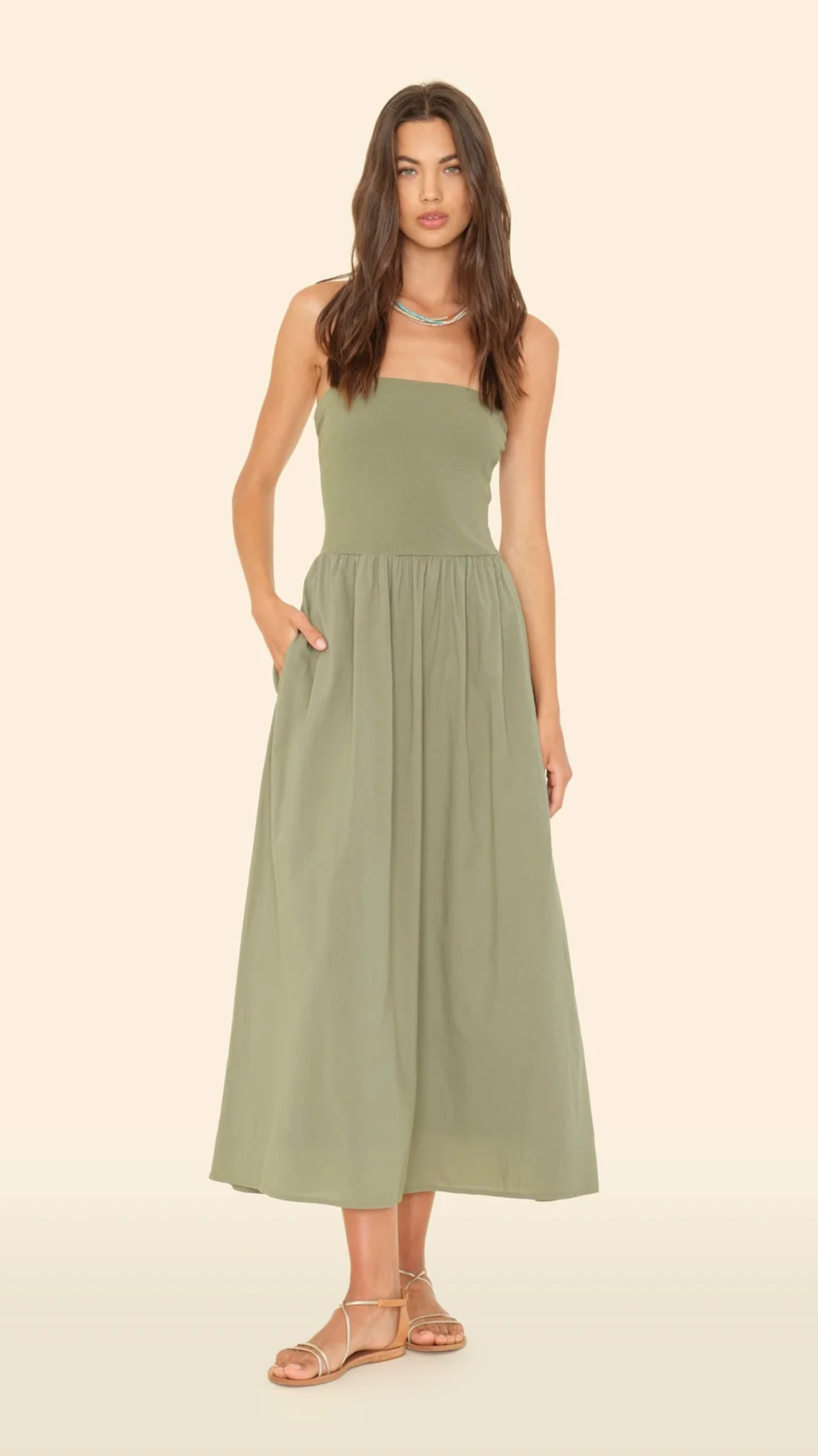 Xirena Finnian Dress in Dark Seagrass