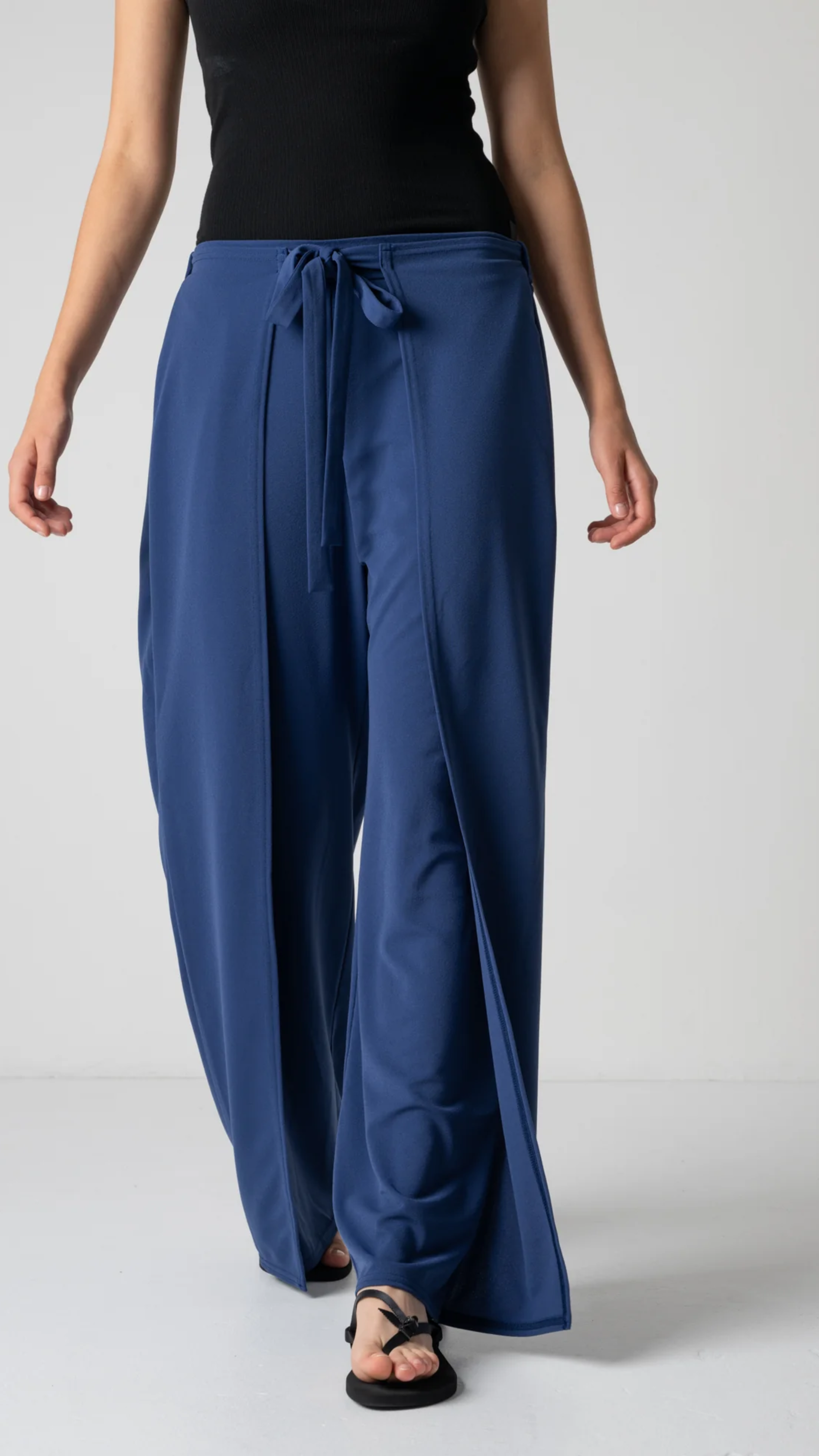 Cog The Big Smoke Luella Wide Leg Wrap Trouser in Indigo