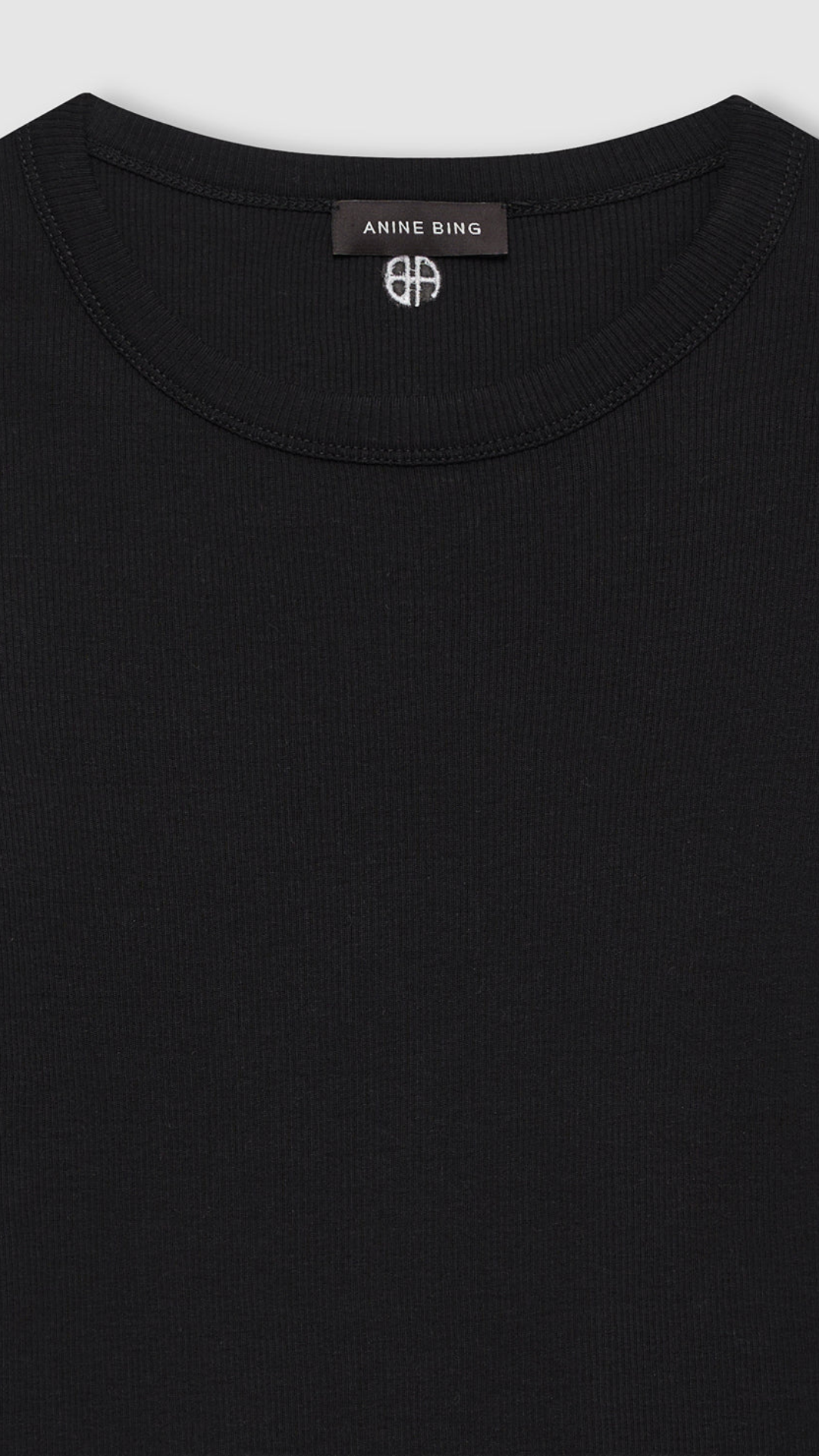 Anine Bing Sixtine Tee Short Sleeve in Black