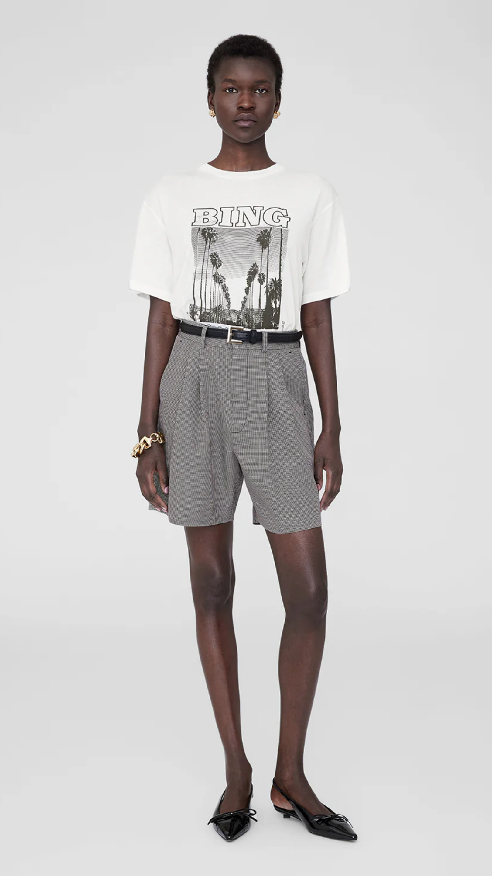 Anine Bing Louis Tee Bing Tour in Ivory