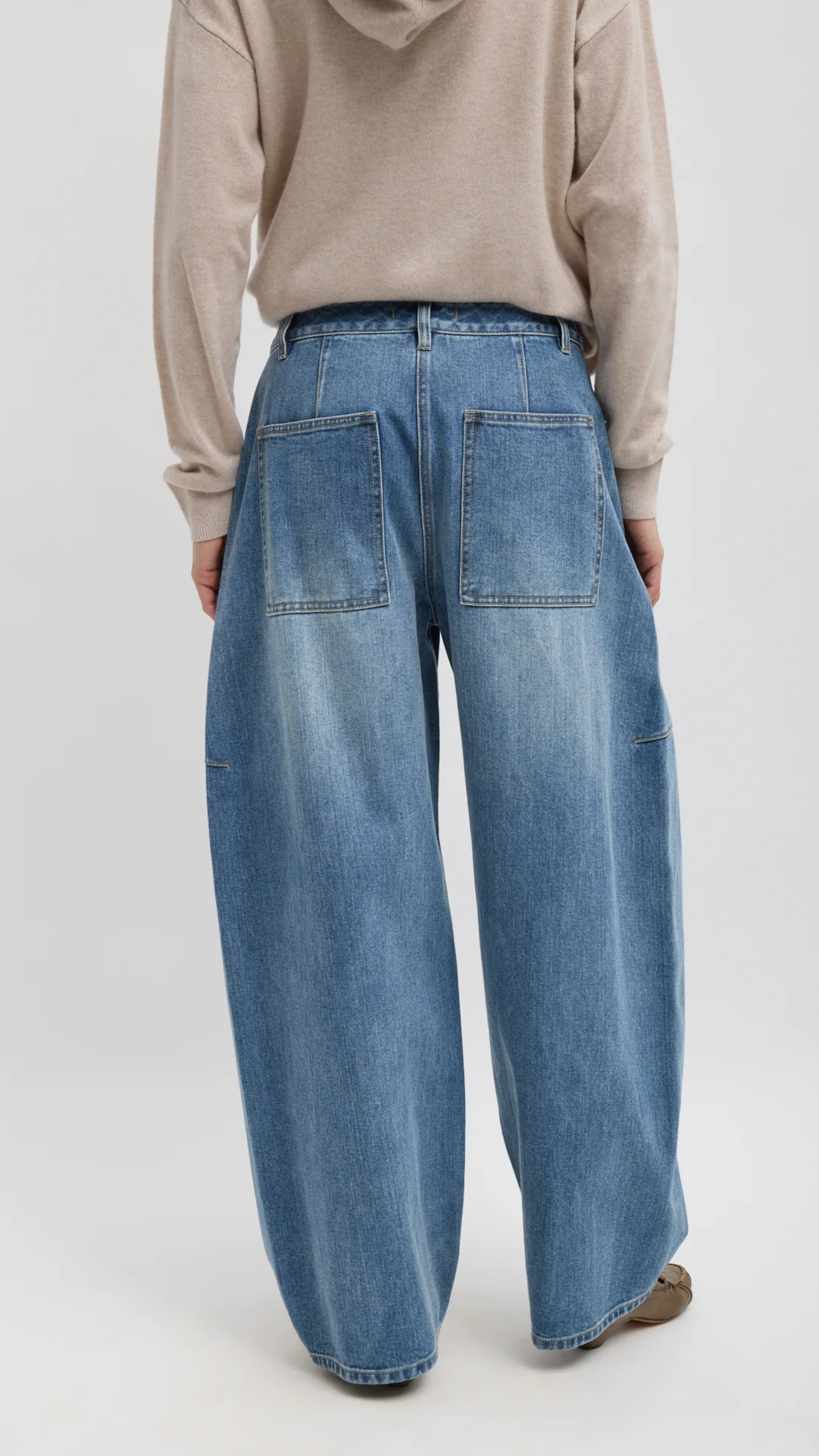 Tibi Classic Wash Denim Sid Jean in Classic Blue