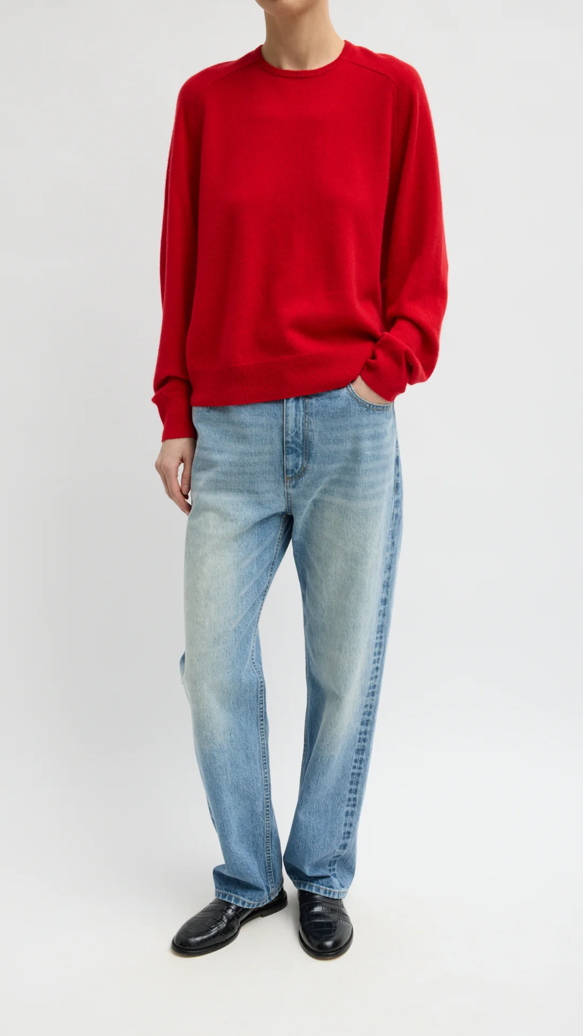 Tibi Feather Weight Cashmere Crewneck Sweater