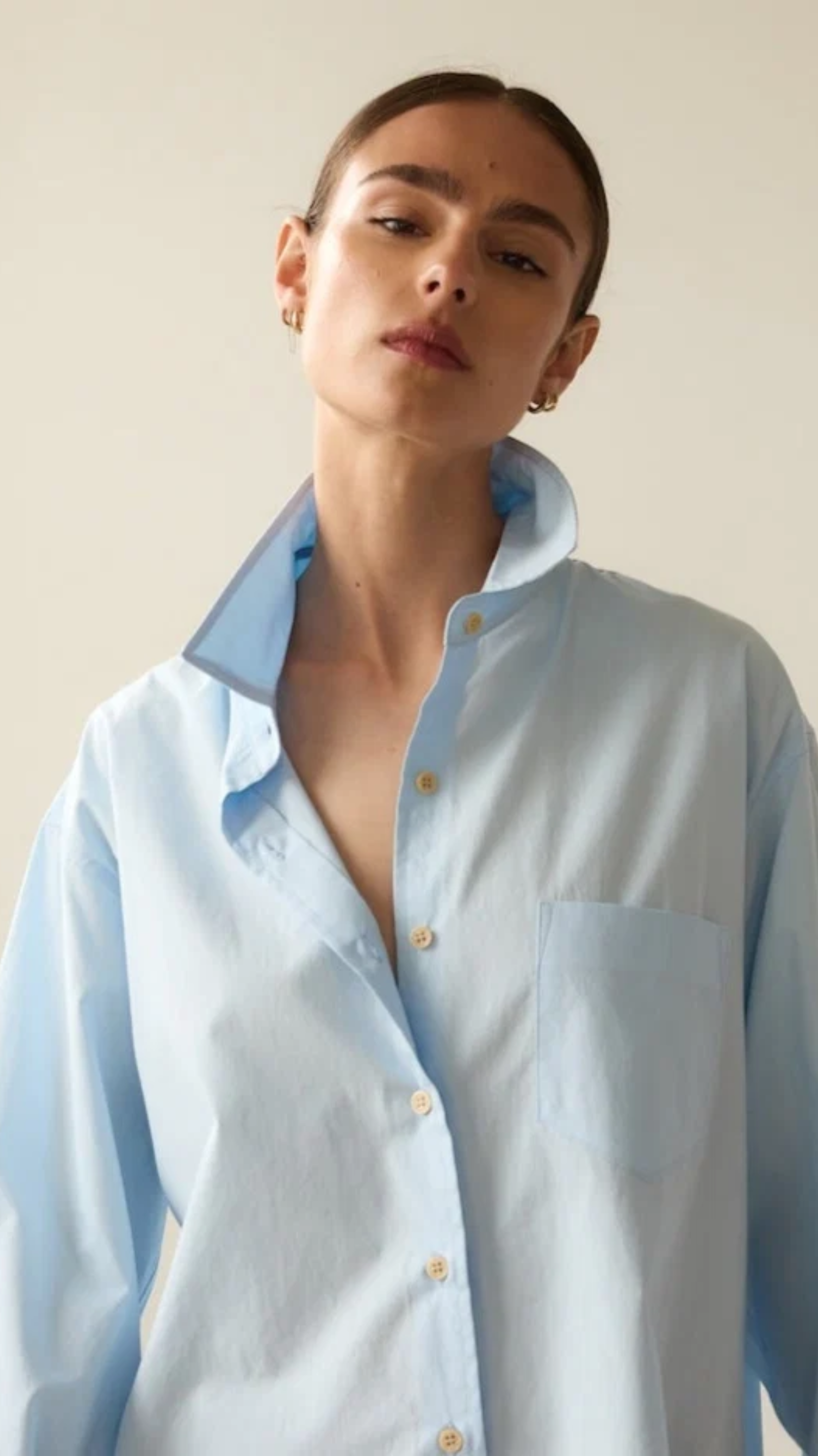 Jamie Haller The Weekend Shirt in Baby Blue