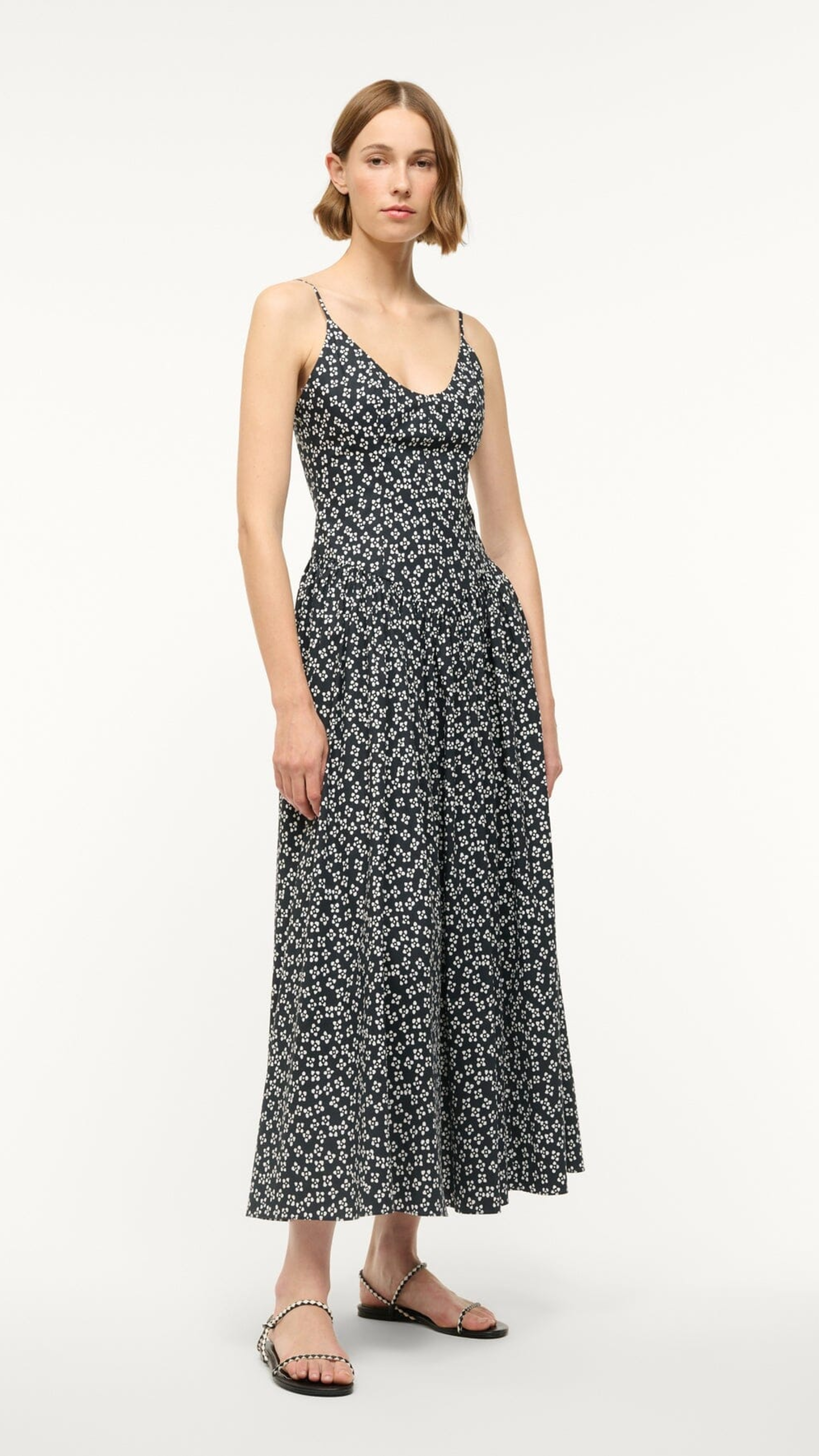 Staud Dena Dress in Woodblock Floral