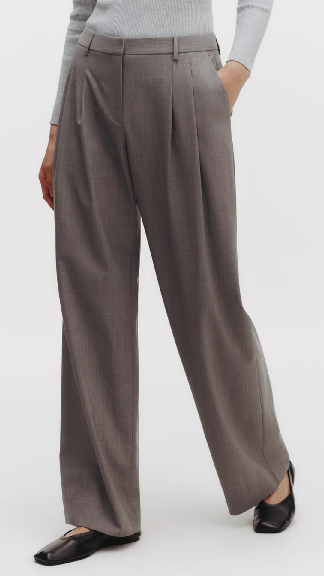 TWP Sulli Pant in Medium Heather Grey