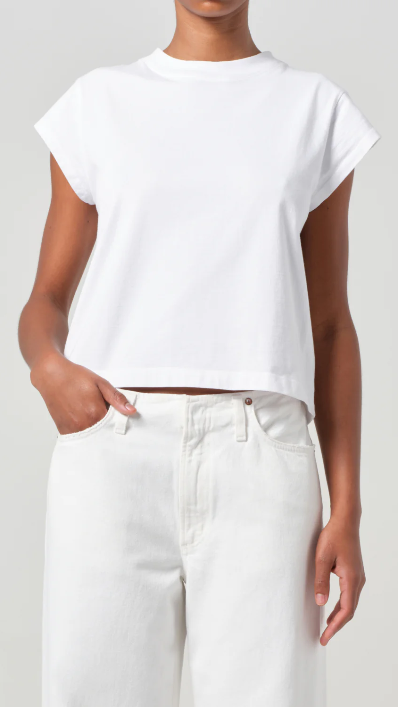 Agolde Bryce Cap Sleeve Tee