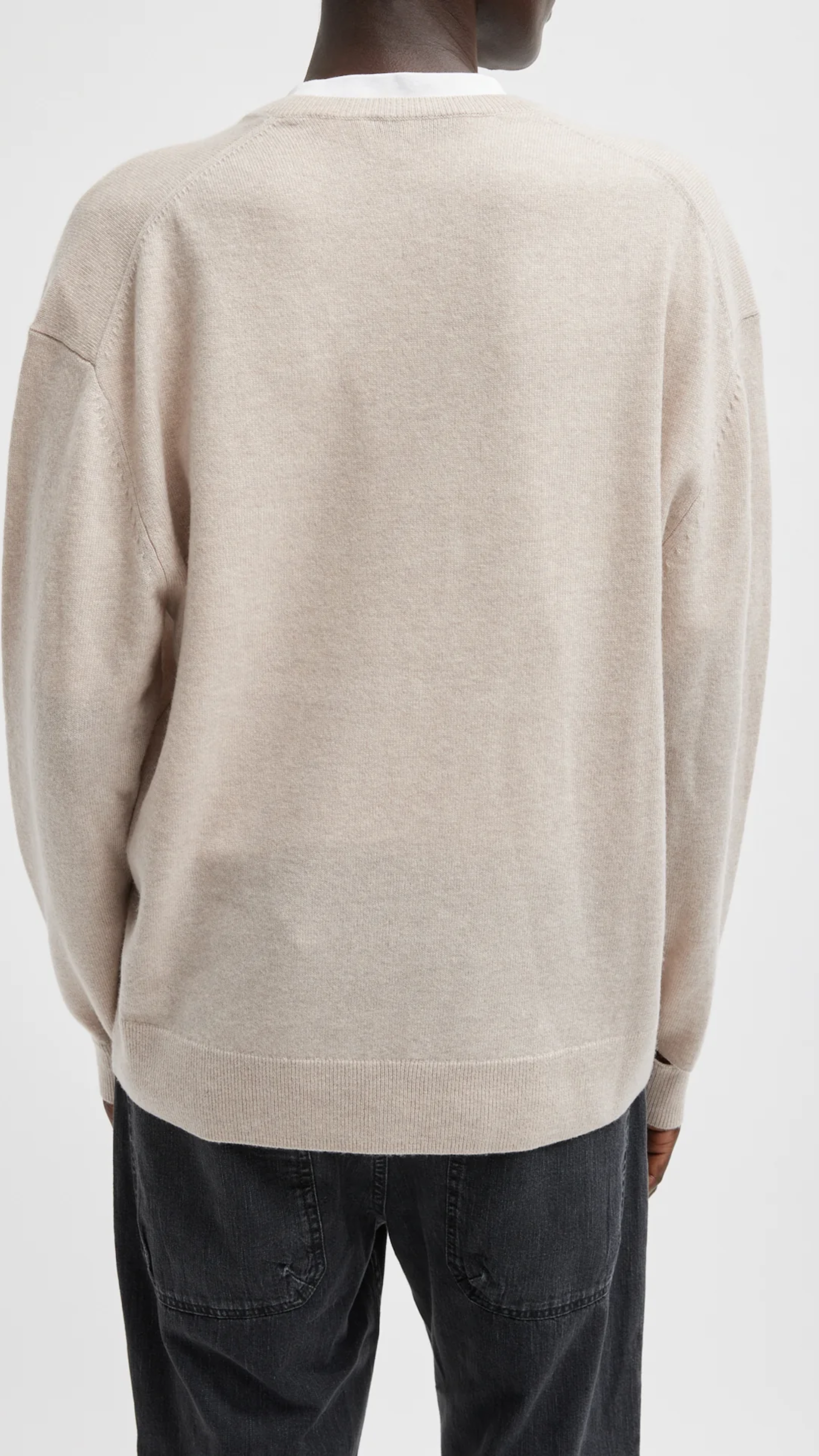 Tibi Washable Cashmere Easy V-neck Sweater