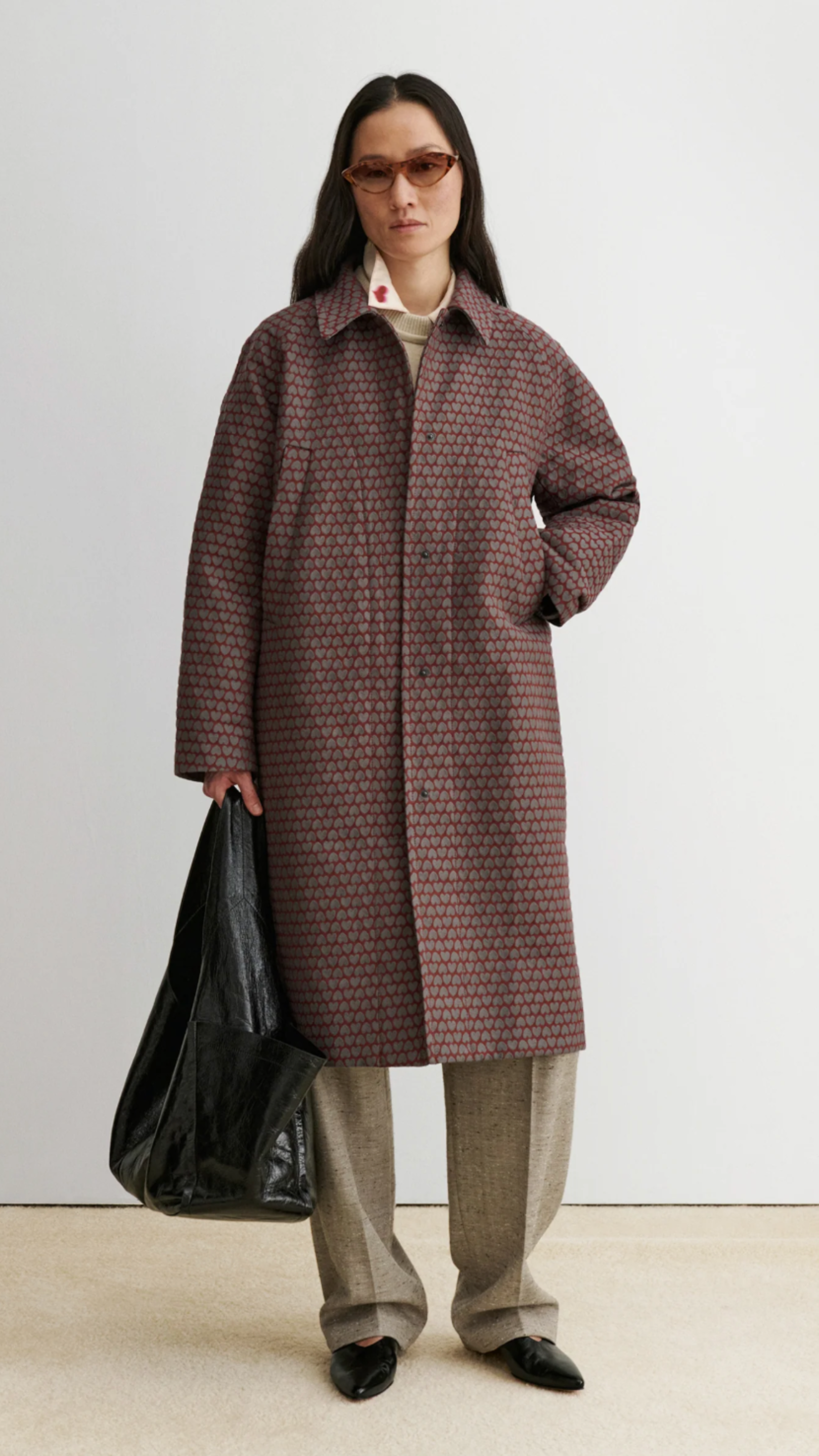 Rachel Comey Lover Coat in Wine Grey