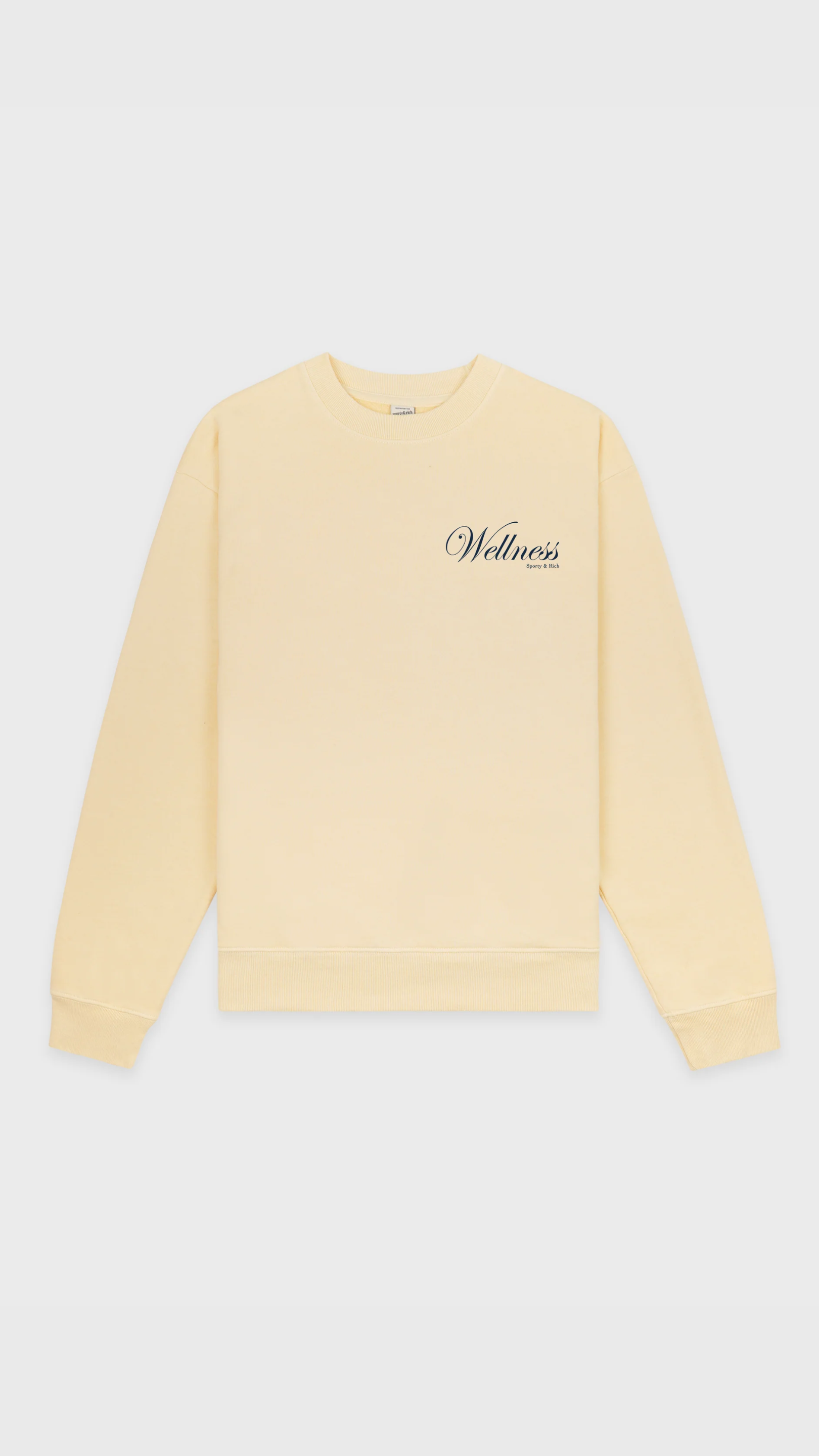 Sporty & Rich Avenue Crewneck in Almond/Navy