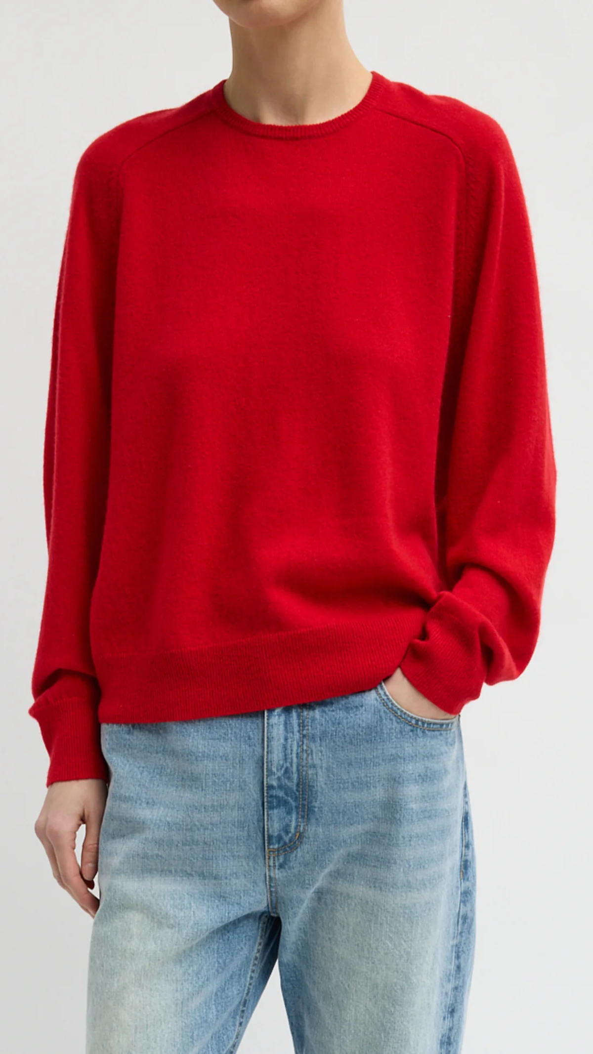 Tibi Feather Weight Cashmere Crewneck Sweater