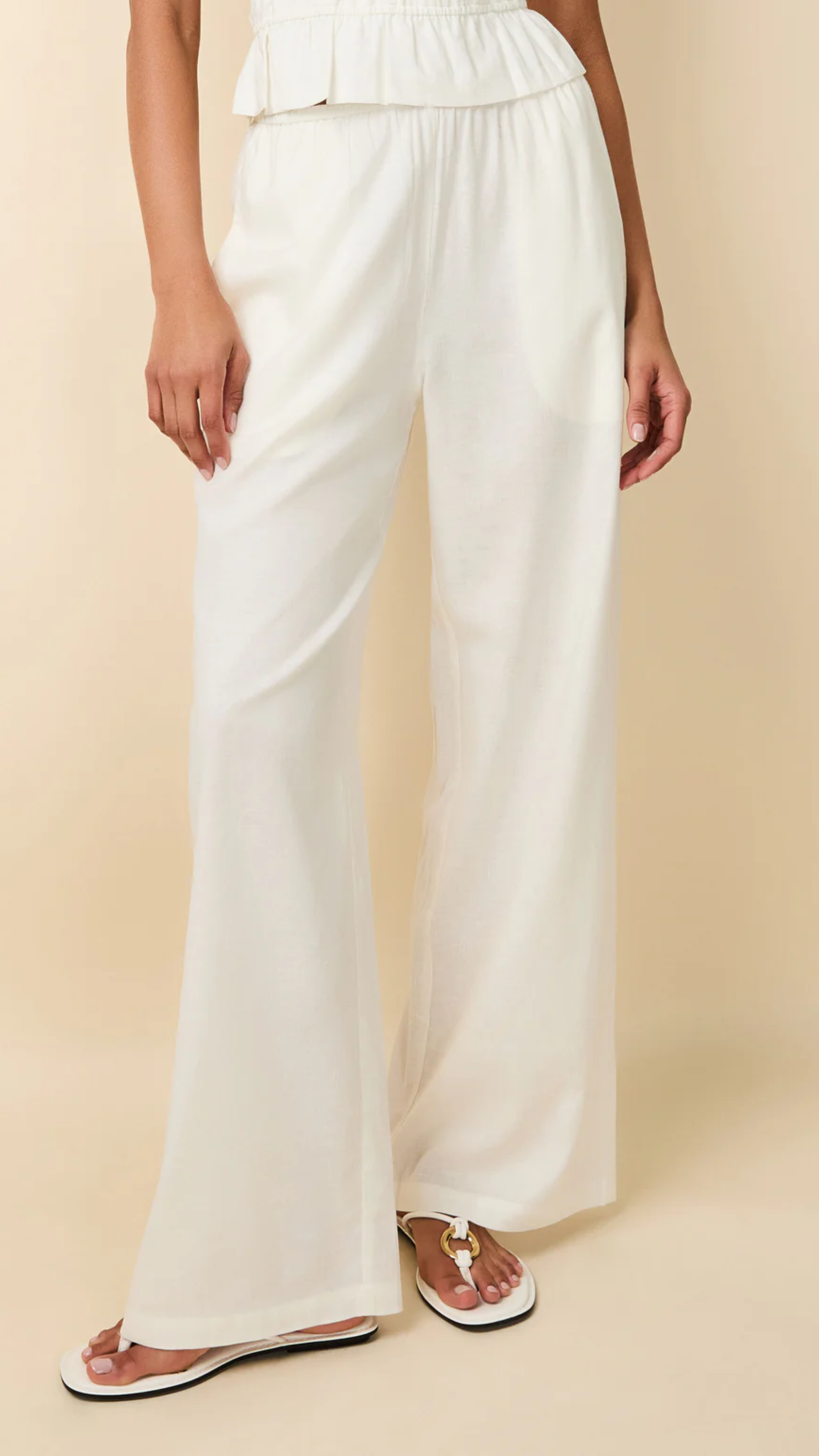 Solid & Striped The Monaco Pant in Optic White
