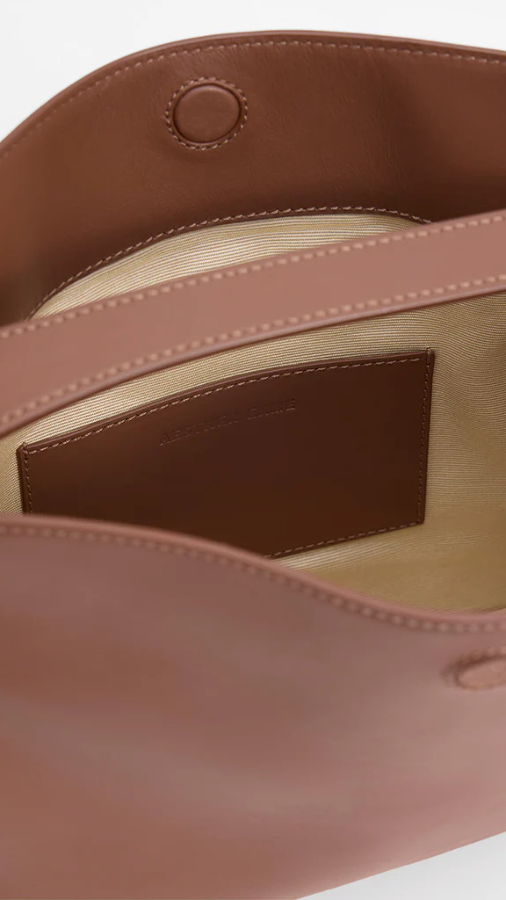 Aesther Ekme Soft Baguette Crossbody in Brown Rust