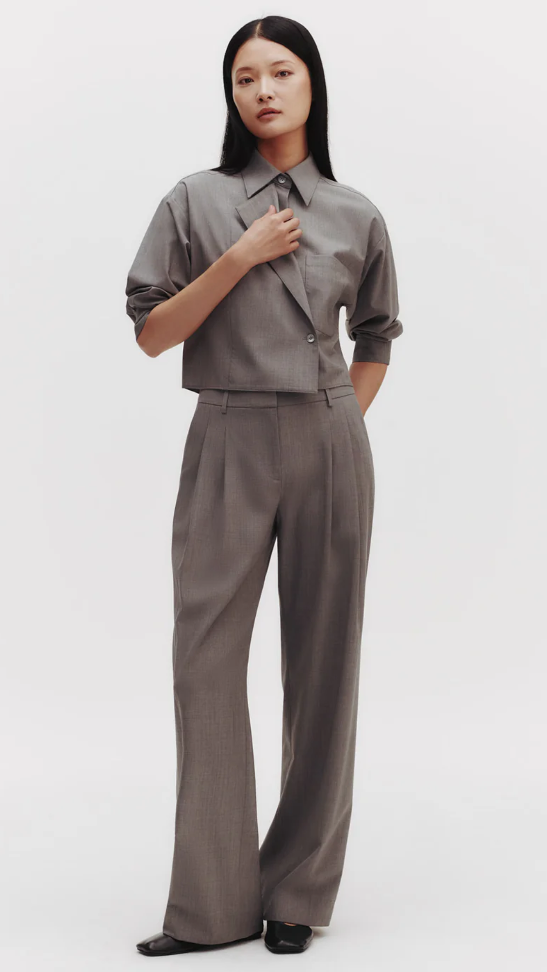 TWP Sulli Pant in Medium Heather Grey