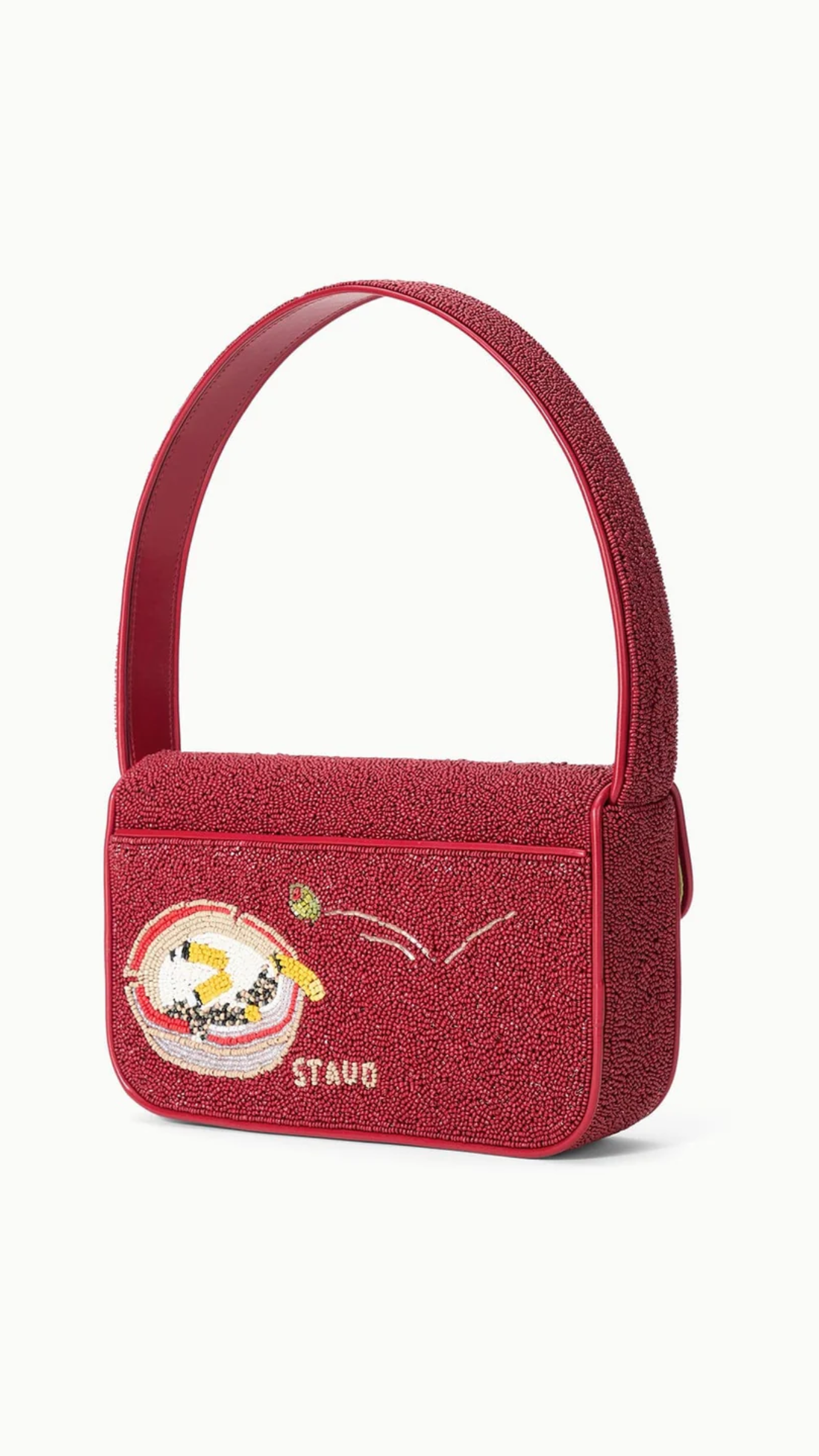 Staud Tommy Beaded Martini Bag in Extra Dirty