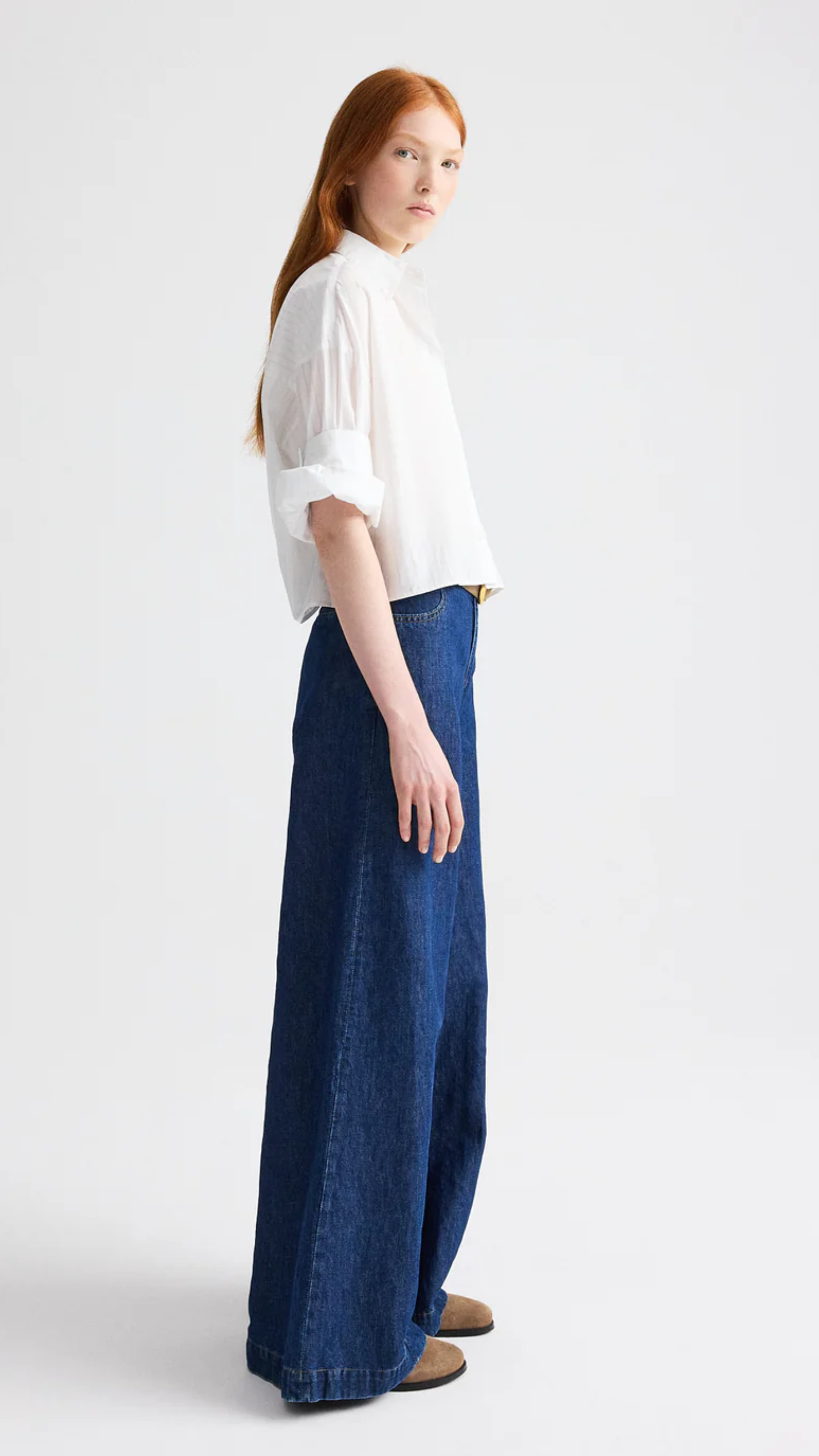 TWP Next Ex Shirt in White Light Blue