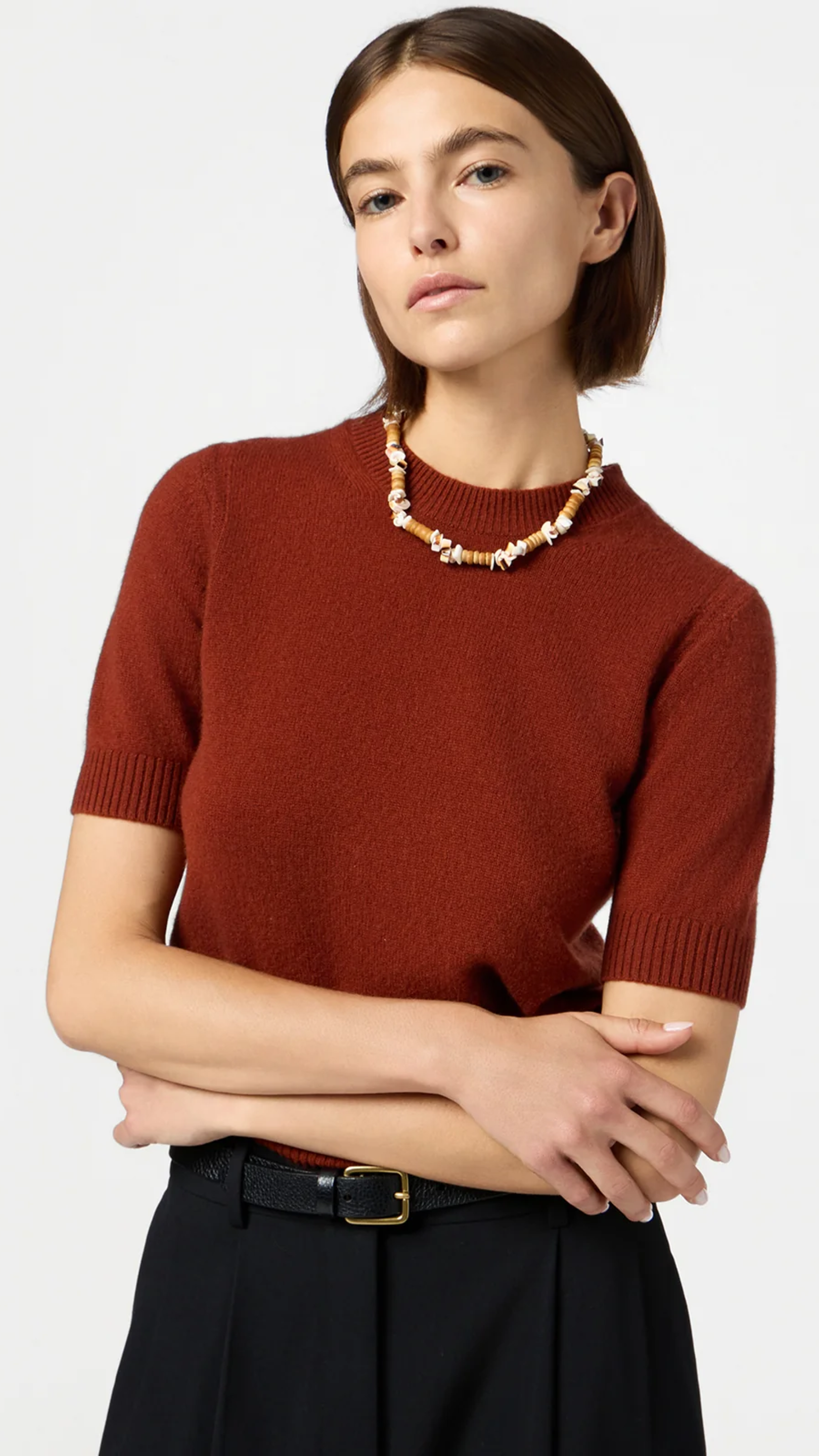 Guest in Residence Sweater Tee in Cinnamon