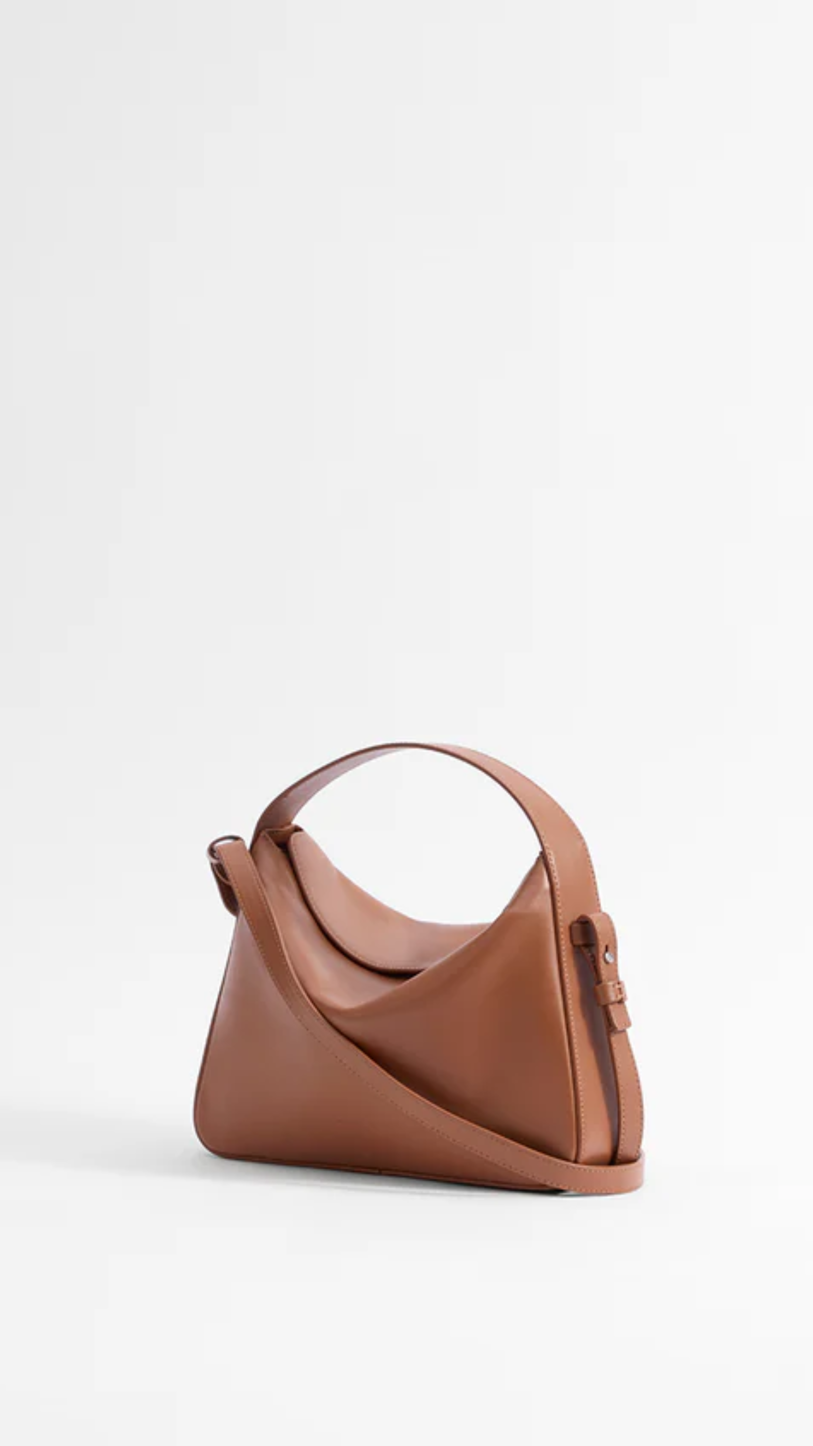 Aesther Ekme Soft Baguette Crossbody in Brown Rust