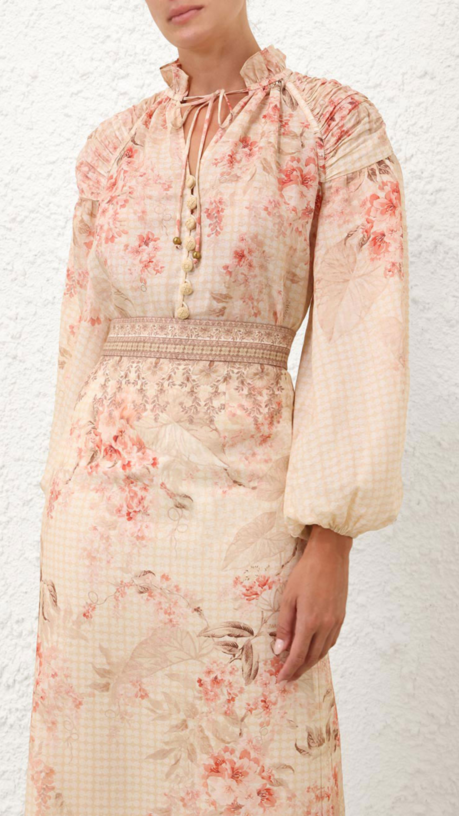 Zimmermann Illuminate Billow Blouse in Coral