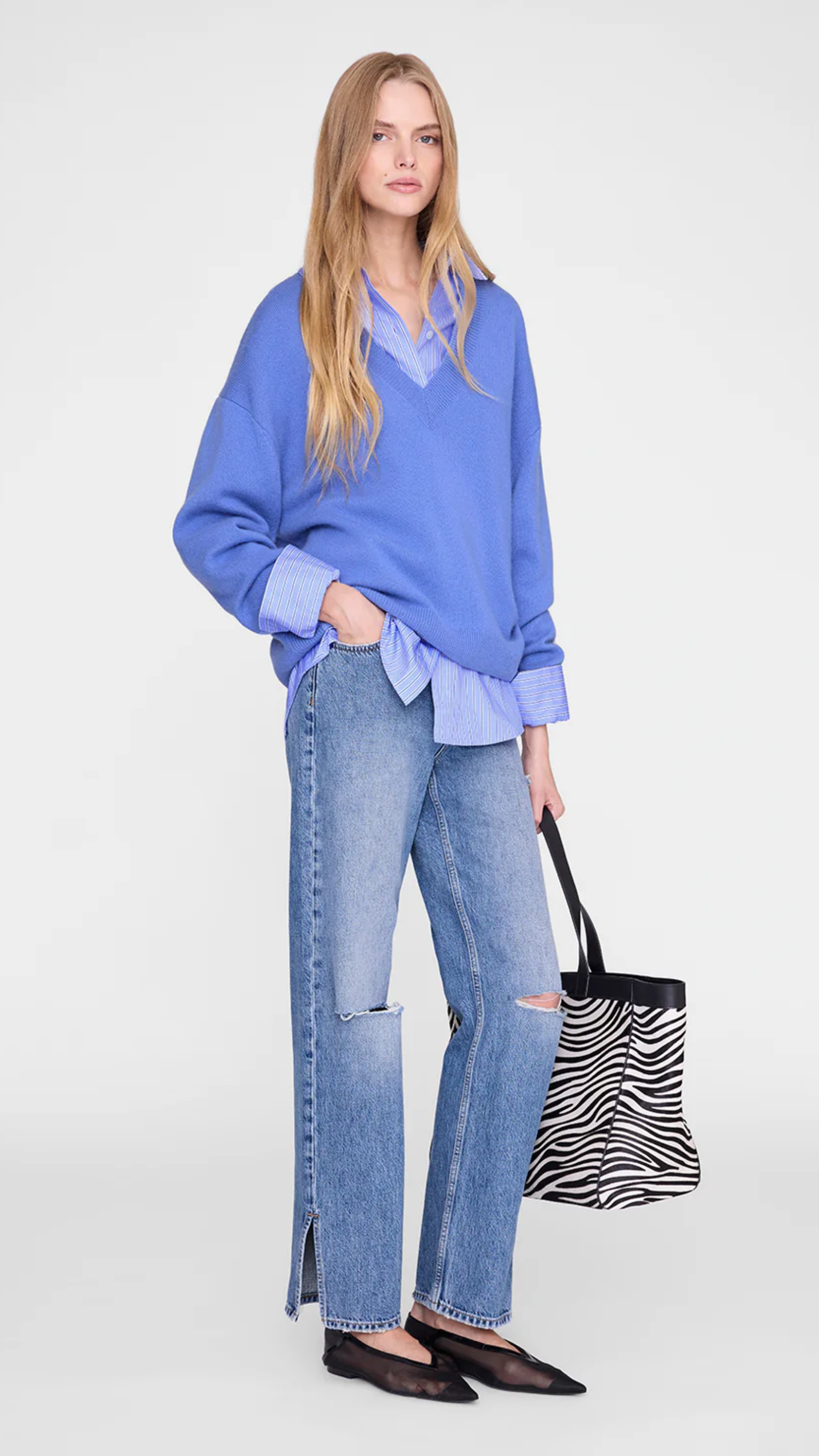 Anine Bing Lee Sweater in Storm Blue