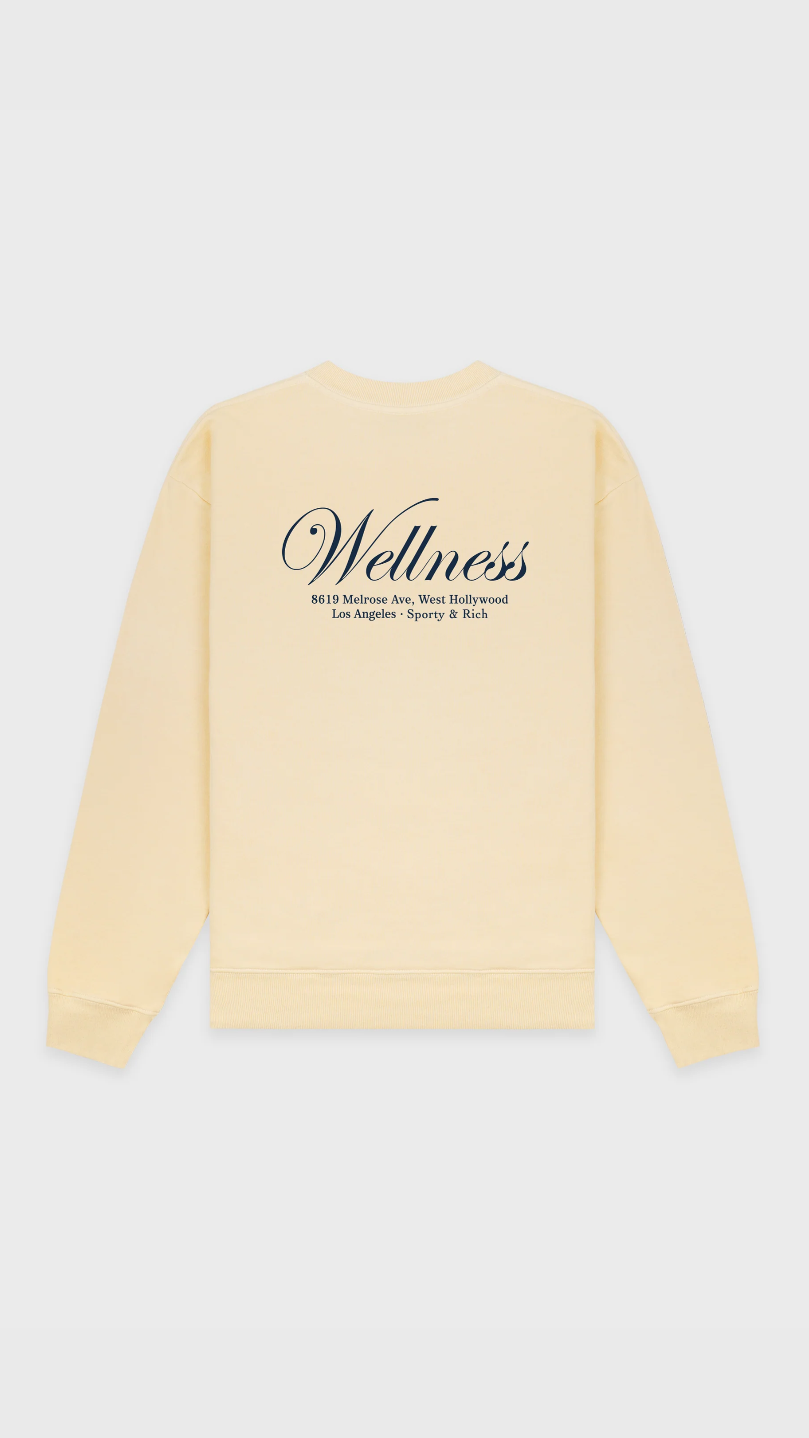 Sporty & Rich Avenue Crewneck in Almond/Navy