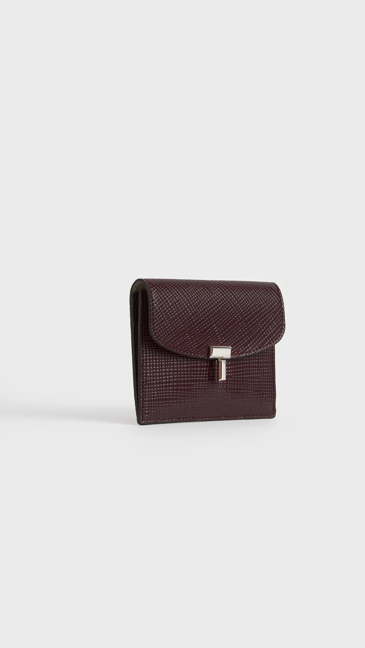Toteme T-lock Palmellato-Patent Cardholder in Cherry